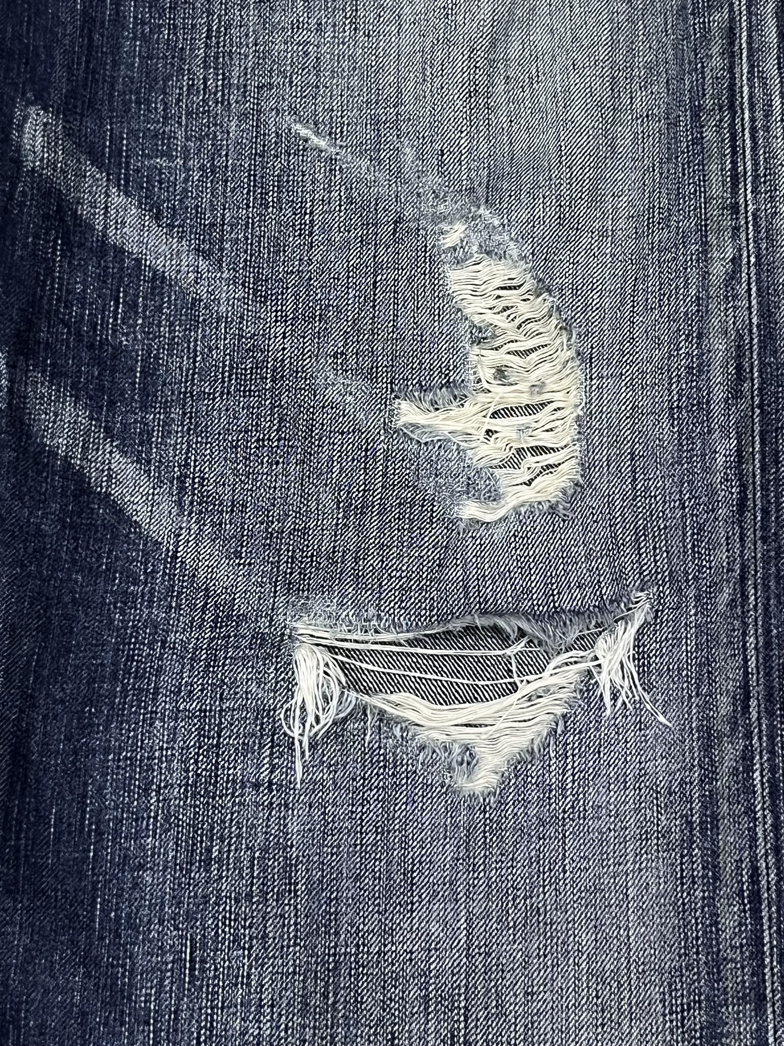 Kapital Edwin 503 Blue Trip Distressed Ripped Flare Jeans Y2K Japan Size US 34 / EU 50 - 7 Thumbnail