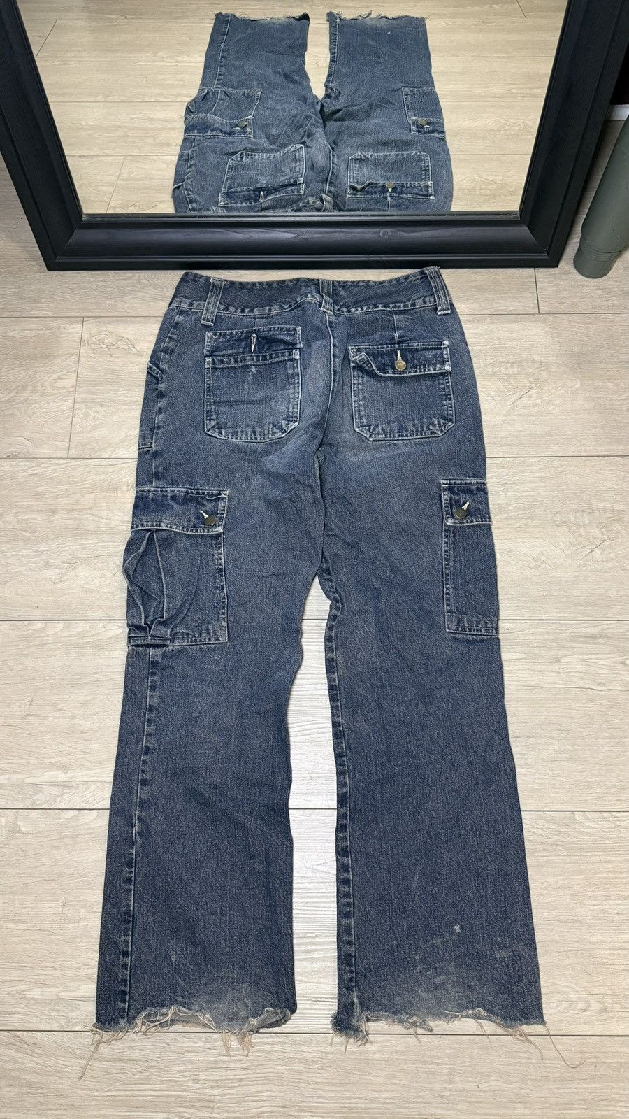 Tripp NYC Y2K 2000s Falls Creek Cargo Baggy Straight Legged Denim Jean Size 30" / US 8 / IT 44 - 2 Thumbnail