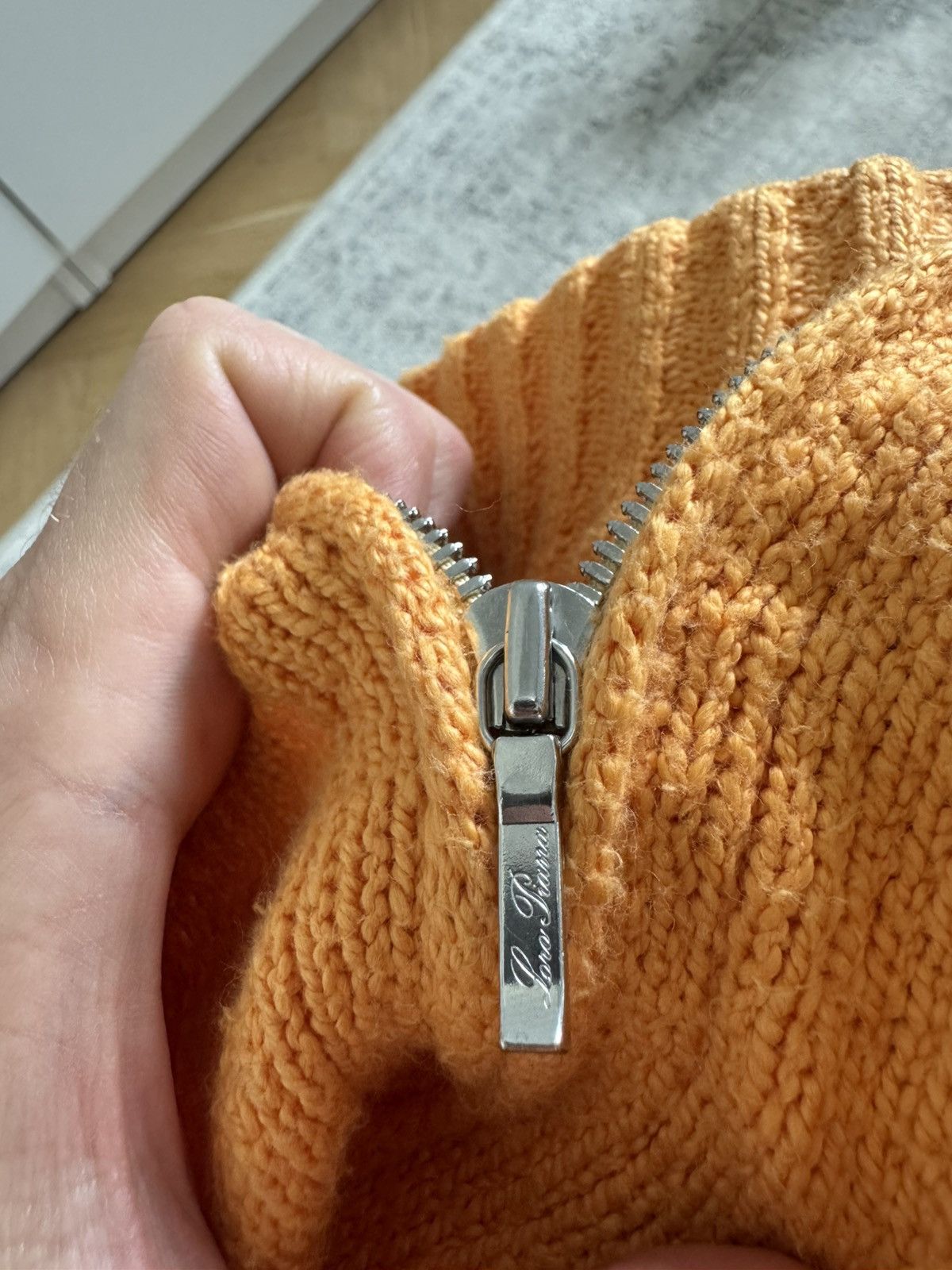 Loro Piana Loro Piana High Quality Orange Zip Sweater Knit Old Money Size US XL / EU 56 / 4 - 8 Thumbnail