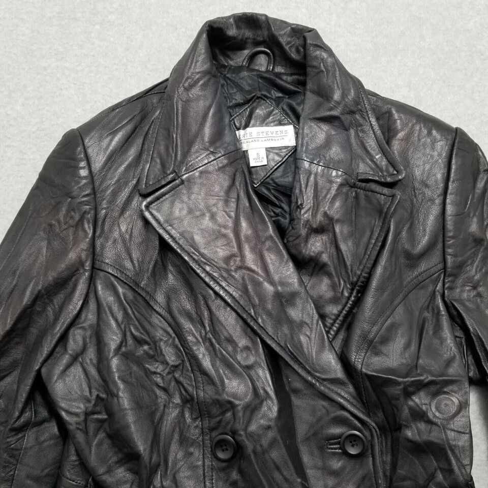 Other Valerie Stevens Leather Jacket Womens Small Pockets Belt Size S / US 4 / IT 40 - 2 Thumbnail