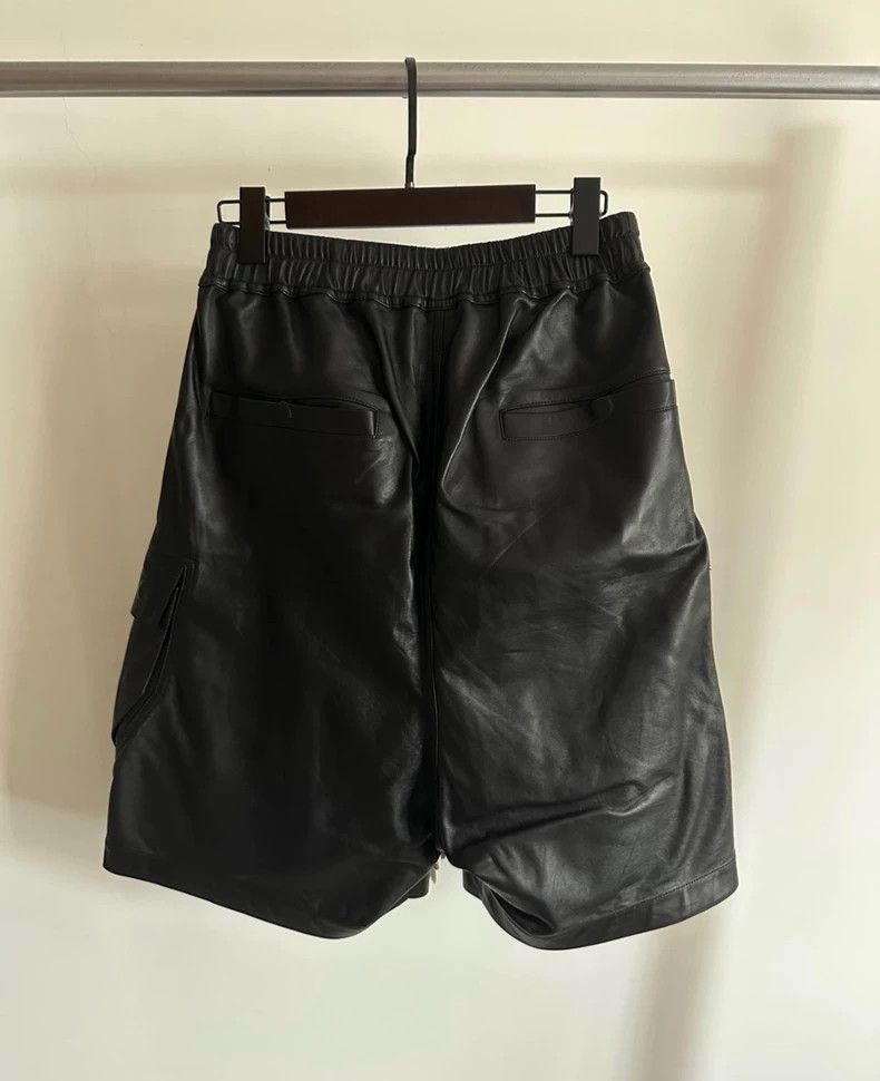 Rick Owens Rick Owens Leather Cargo Pocket Shorts-2506 Size US 44 / EU 60 - 2 Thumbnail