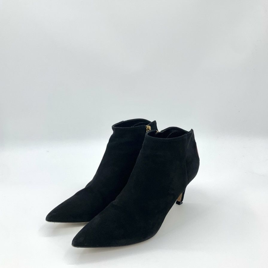 Dior Dior Heart Detail Black Suede Pointed-Toe Stiletto Heels Size US 7 / IT 37 - 1 Thumbnail