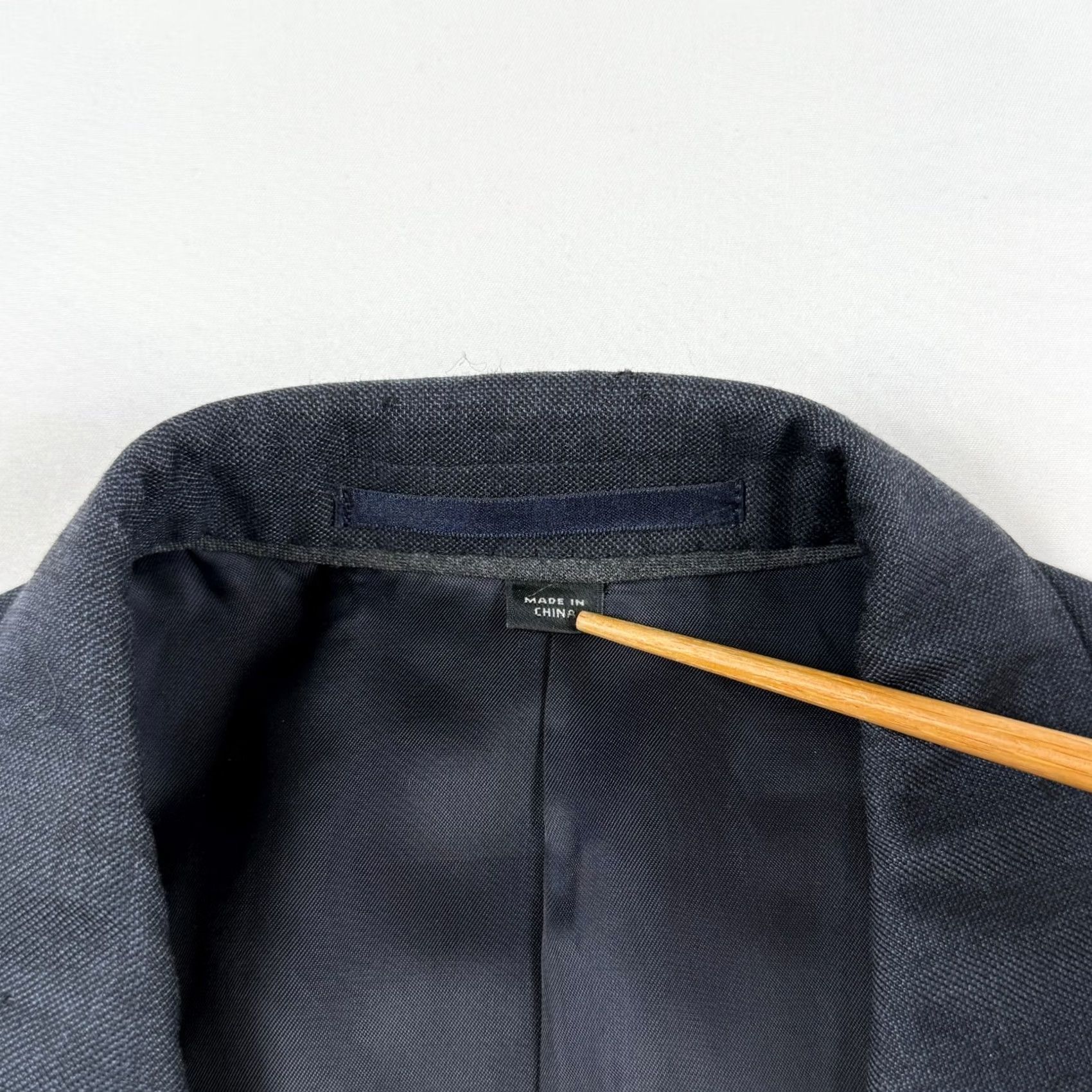 J.Crew J.CREW Blazer Mens 40L Long Wool Blue Navy Solid Tweed Button Wool Coat Sport Coat Size 40R - 4 Thumbnail