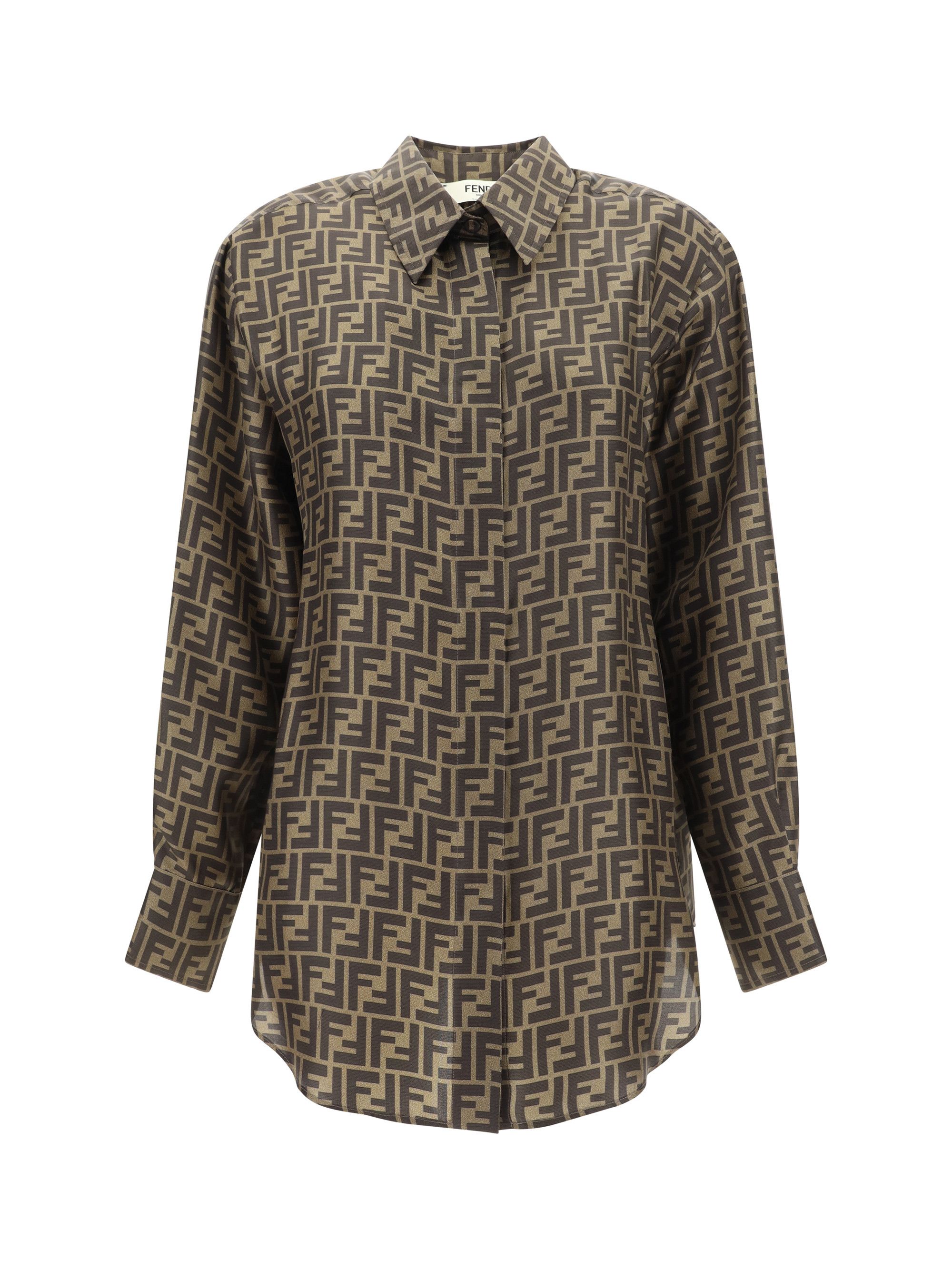 image of Fendi Twill Shirt, Women's (Size XS)