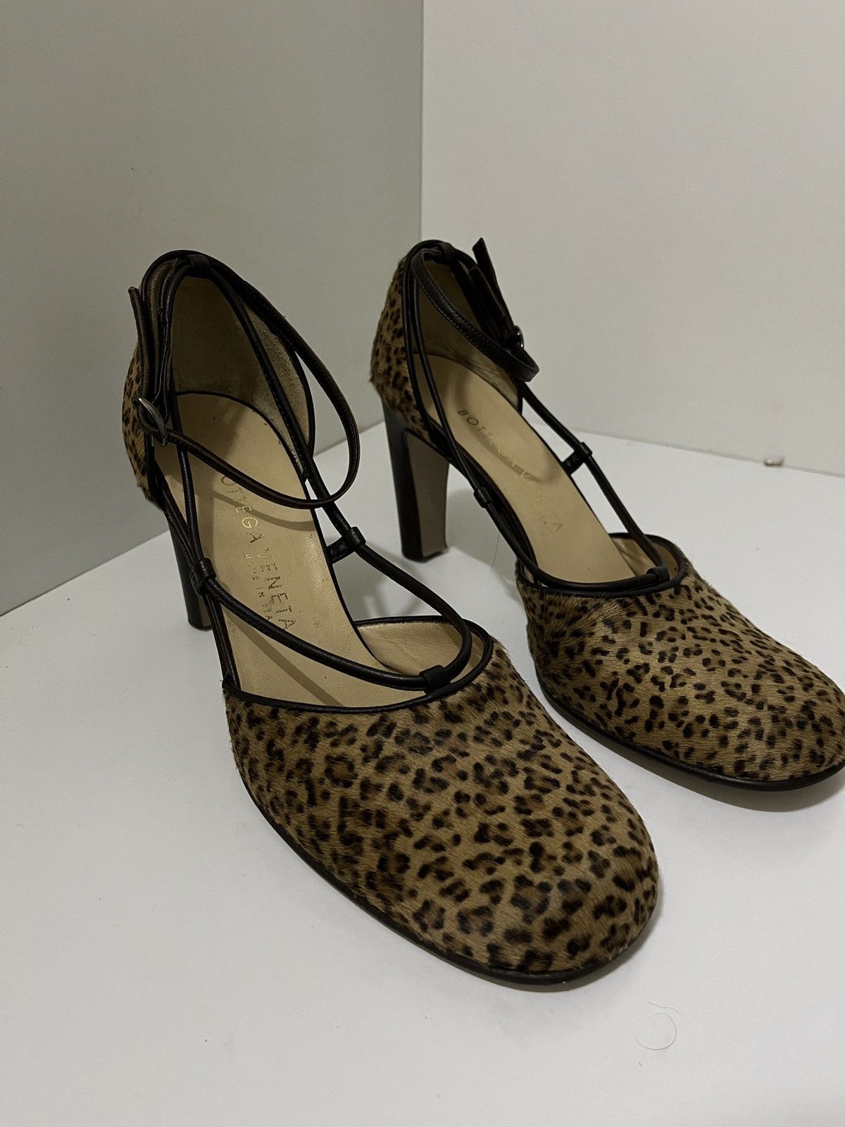 Bottega Veneta Bottega Veneta Brown Calf Hair Leopard Ankle Strap Size US 7 / IT 37 - 2 Thumbnail