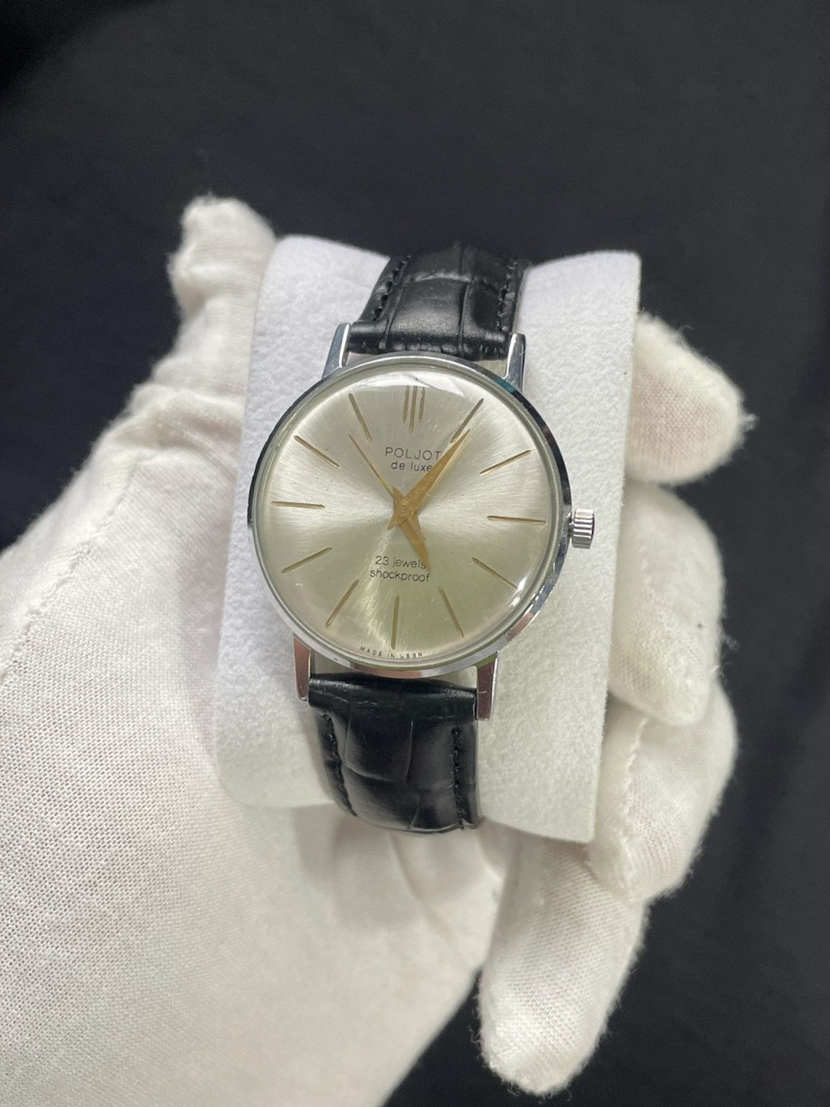 Vintage Vintage Watch Poljot De Luxe Mechanical Authentic 1980s Size ONE SIZE - 3 Thumbnail