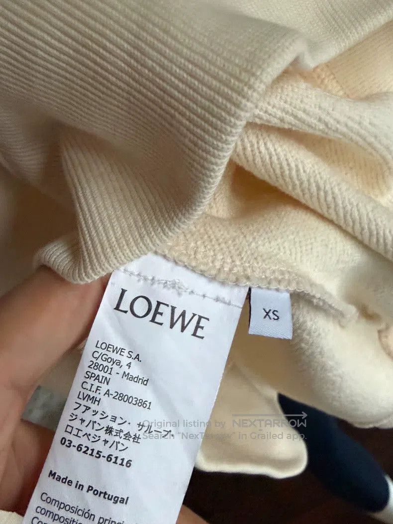 Loewe Loewe White Leather Pocket Hoodie, Beige Size XS / US 0-2 / IT 36-38 - 4 Thumbnail