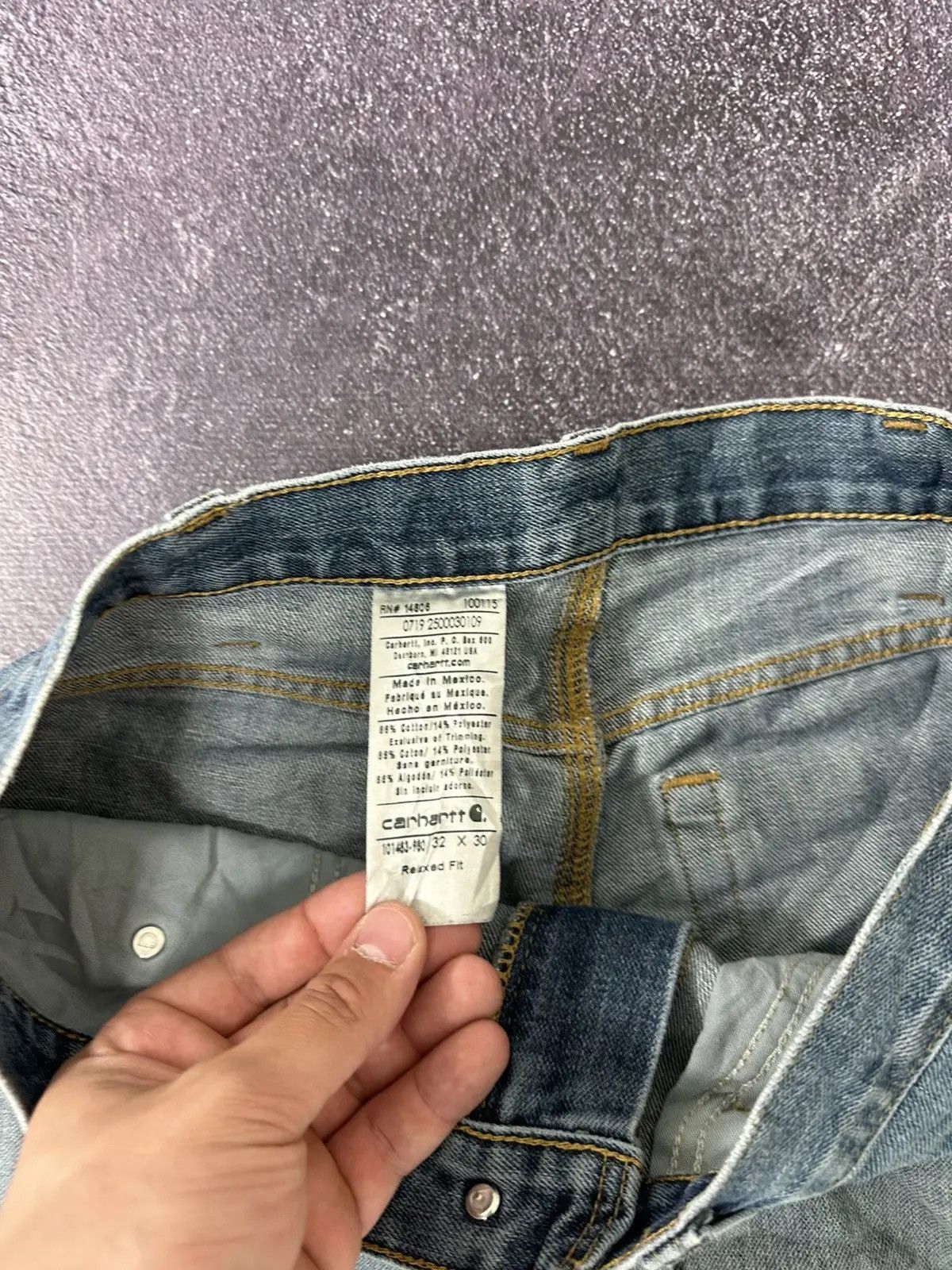 Carhartt × Vintage Vintage Carhartt USA Blue Work Hype Denim Jeans Size US 32 / EU 48 - 8 Thumbnail