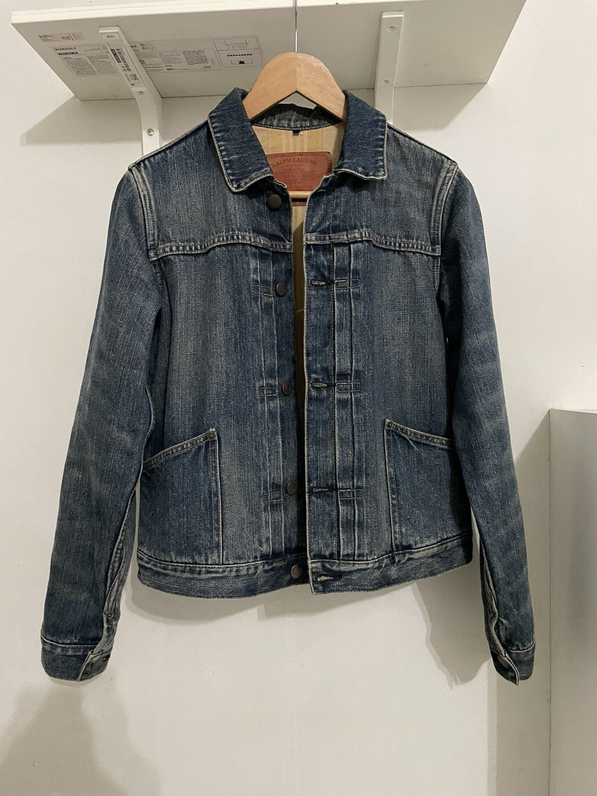 RRL Ralph Lauren × Ralph Lauren Ralph Lauren Type 2 Denim Jacket With Stripe Insulation Size M / US 6-8 / IT 42-44 - 1 Thumbnail