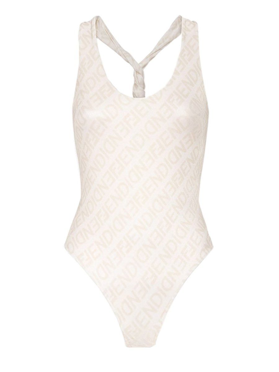 Fendi Fendi White Comic Print Cotton Jumpsuit | Grailed