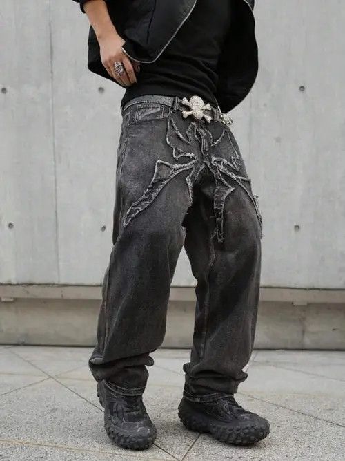 Japanese Brand × Vintage Baggy Spider DIstressed Jeans Street Size US 32 / EU 48 - 2 Thumbnail