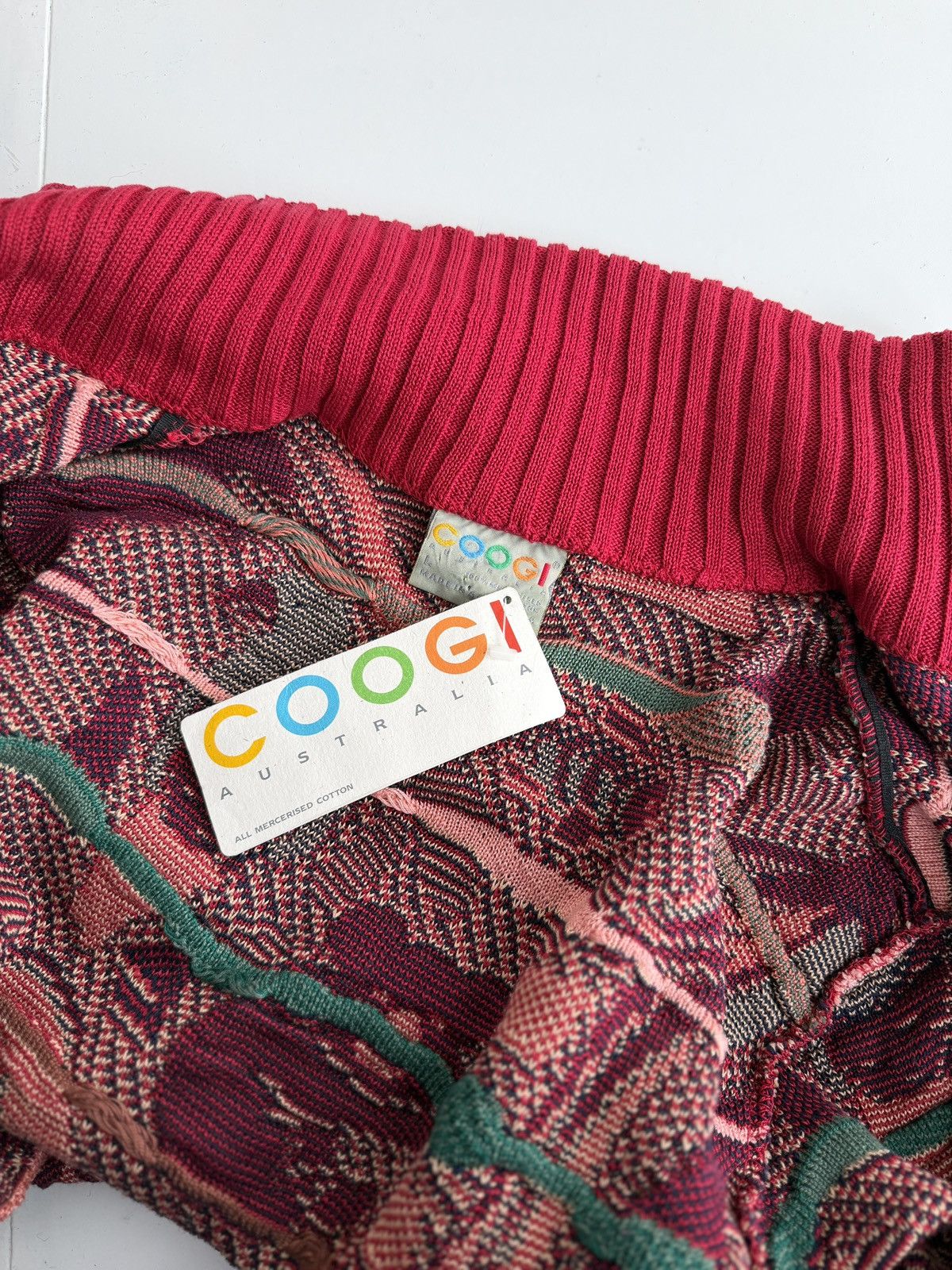 Coogi Vintage 90s Coogi Australia Tapestry Knit Cardigan Cotton Size 40L - 4 Thumbnail
