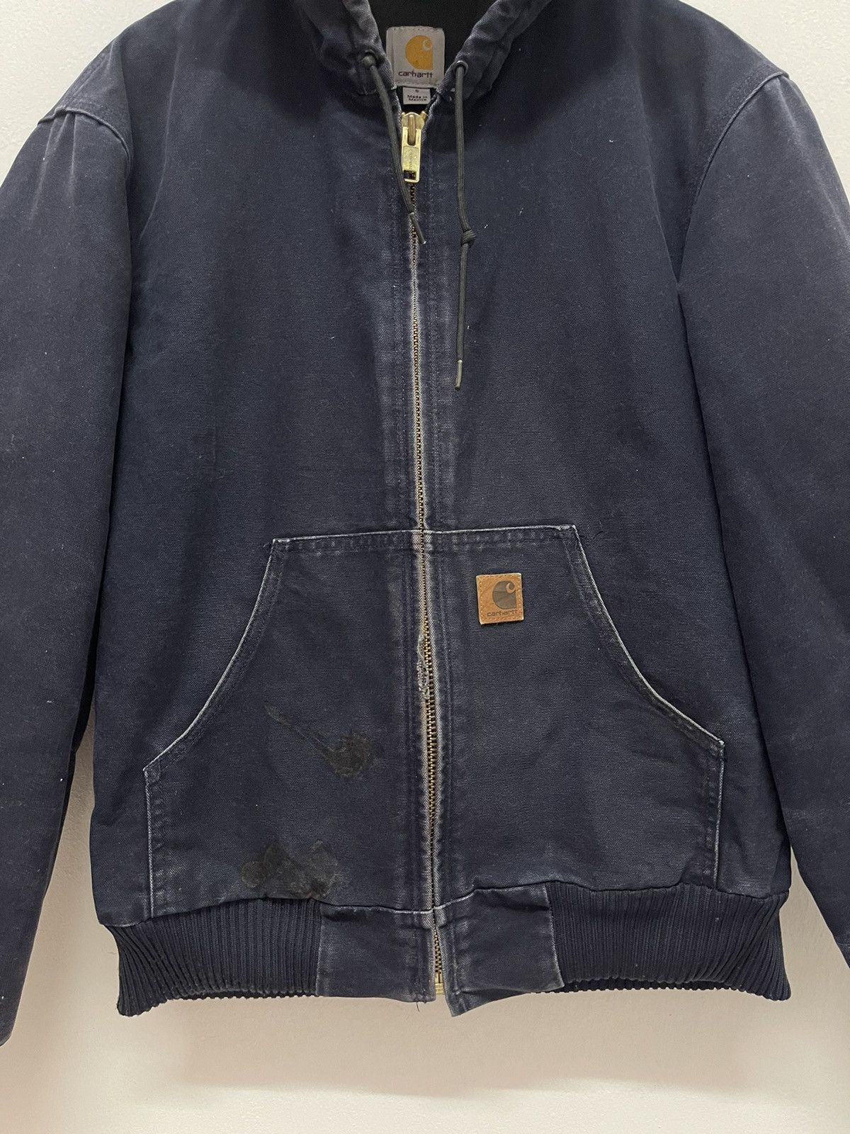 Carhartt Vintage DETROIT CARHARTT NAVY DUCK CANVAS HOODIES Size US S / EU 44-46 / 1 - 2 Thumbnail