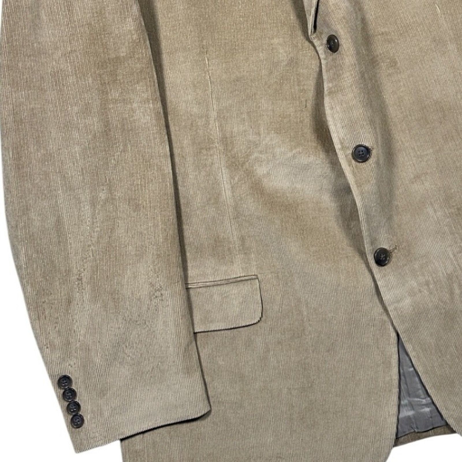 Linea Linea Uomo Corduroy Blazer Mens 48L Sport Coat Cotton Size 48L - 6 Thumbnail