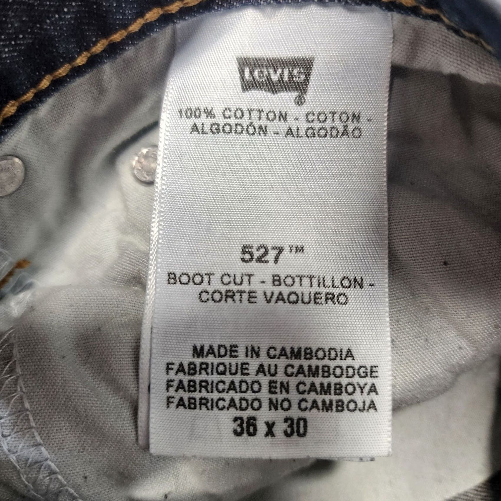 Levi's Levi's 527 Jeans Mens 36x27 Blue Bootcut Western Cowboy 100% Cotton Tagged 36x30 Jeans Mens Wardrobe Essentials Denim Cotton 5-Pocket Size US 36 / EU 52 - 4 Thumbnail