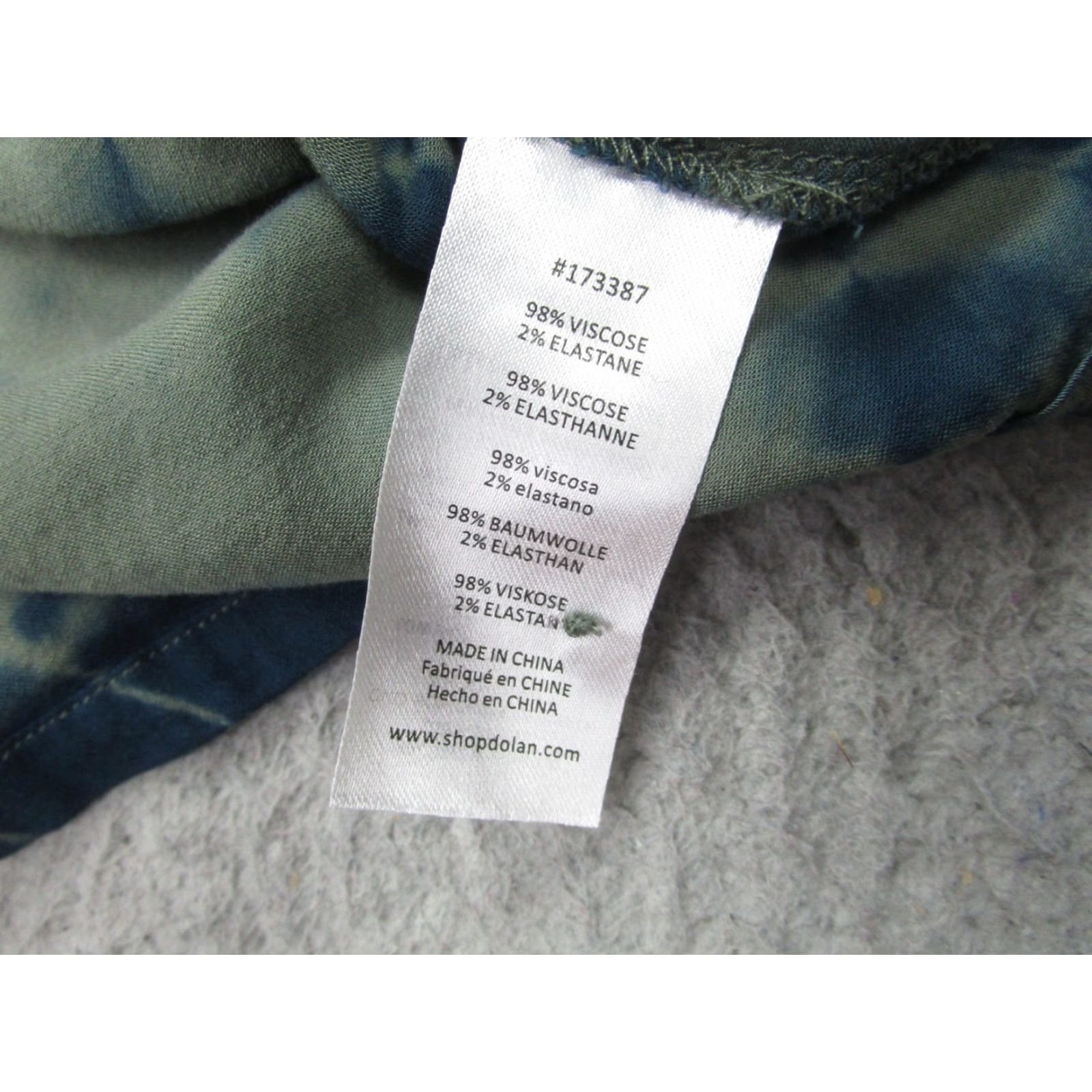 Vintage Dolan Left Coast Collection Dress Womens Large Green Blue Tie Dye Long Sleeve Size L / US 10 / IT 46 - 7 Thumbnail