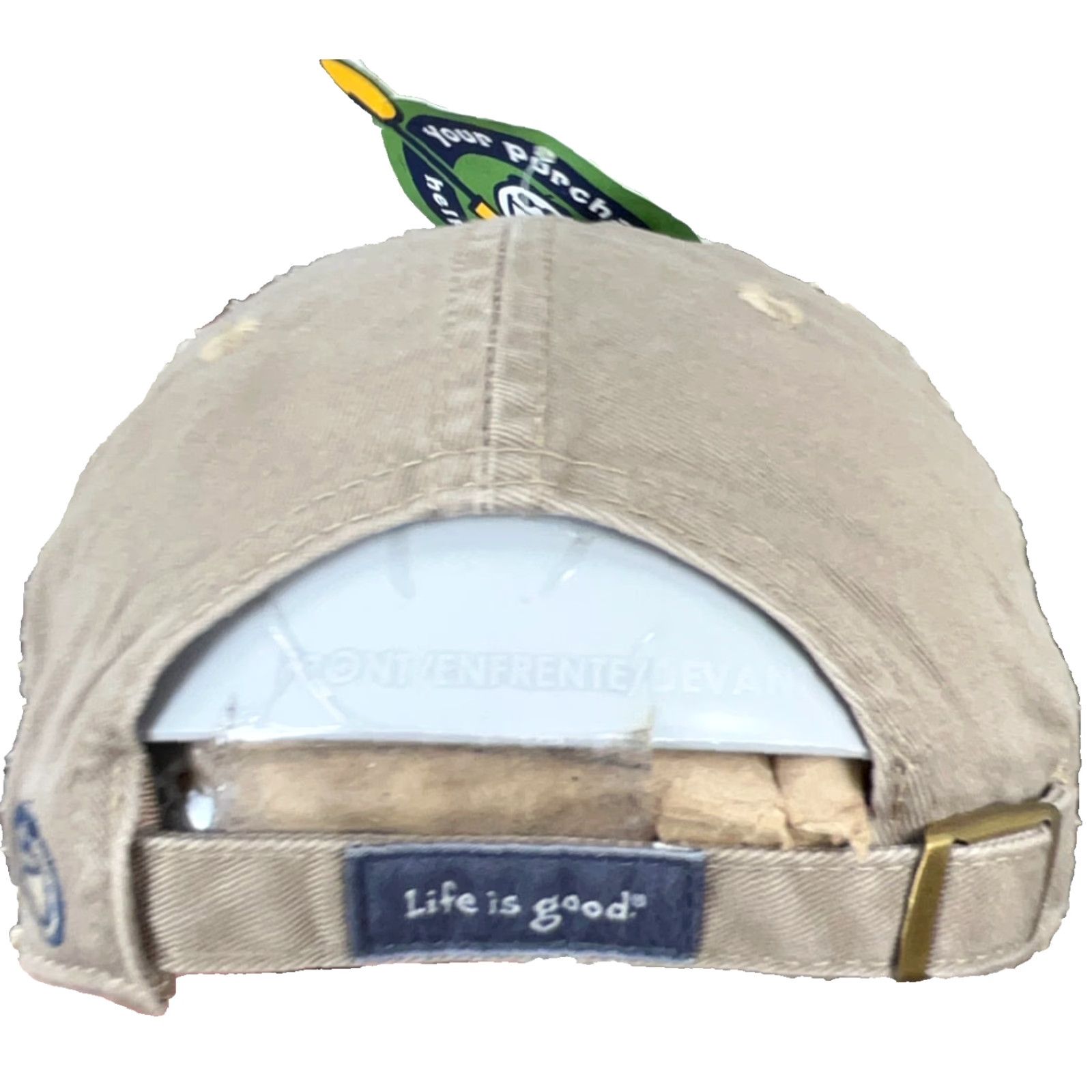 Life is Good Life is Good Hat Cap Strap Back Tan Khaki Base Ball Dad Football Adult Mens Size ONE SIZE - 3 Thumbnail