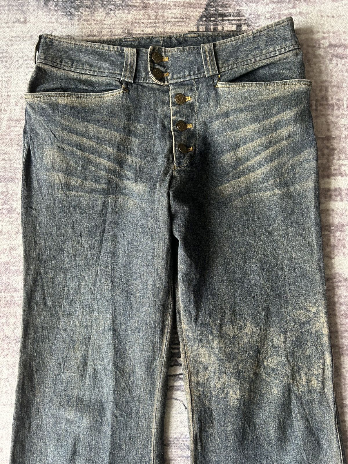 Tornado Mart SUPER FLARED ROCKSTAR TORNADO MART JEANS Size US 31 - 6 Thumbnail