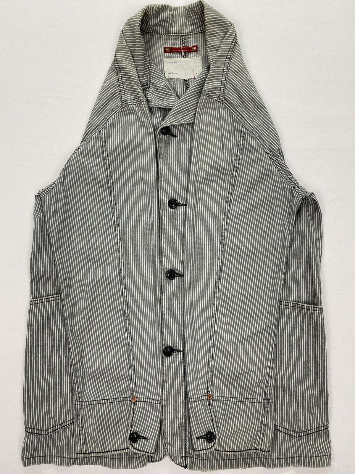 Levi's Levis Redloop Dirty Distressed Hickory Chore Jacket Size US M / EU 48-50 / 2 - 5 Thumbnail