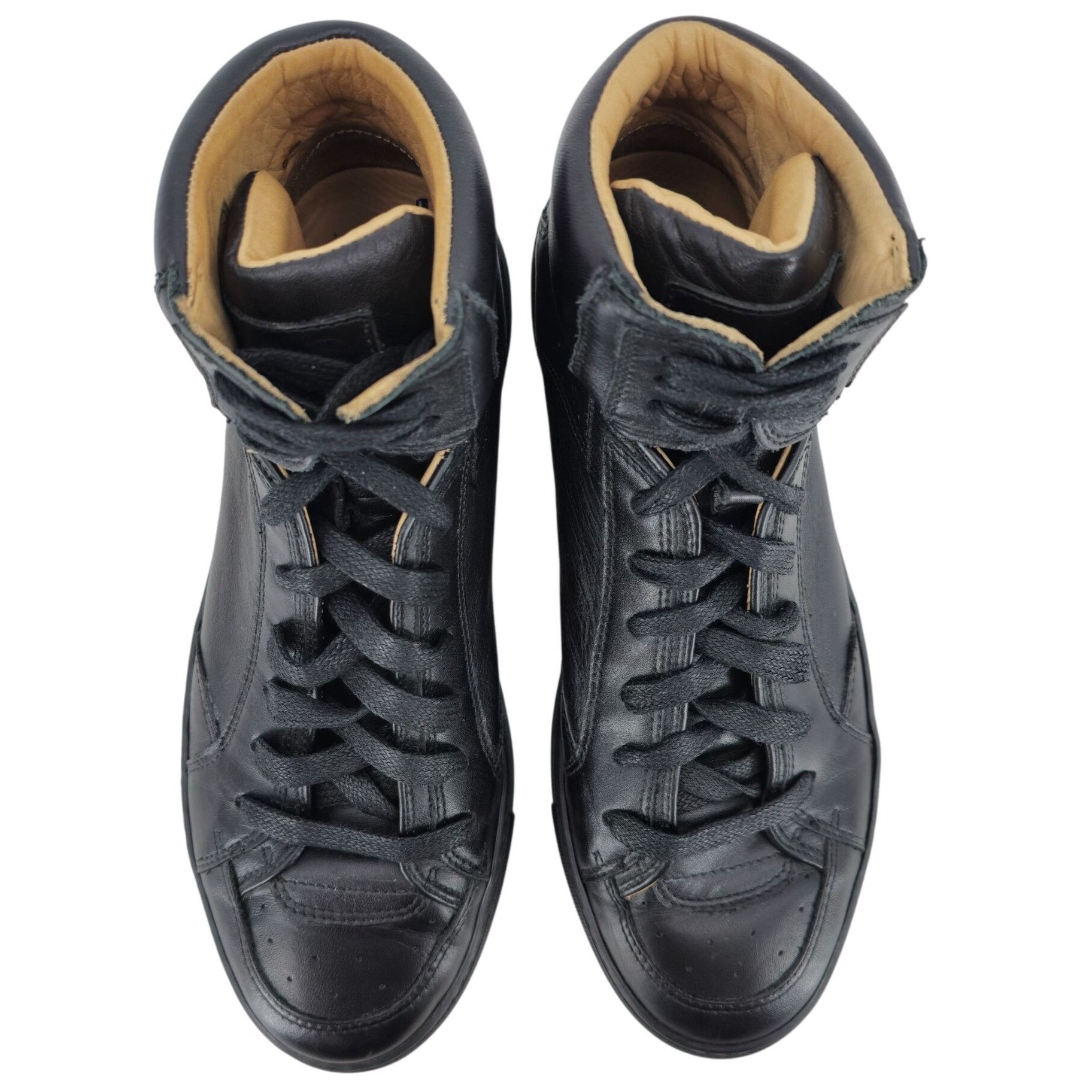 Maison Margiela MM6 Maison Margiela Black Nappa Calfskin High Top Sneakers 7 Size US 7 / EU 40 - 8 Thumbnail
