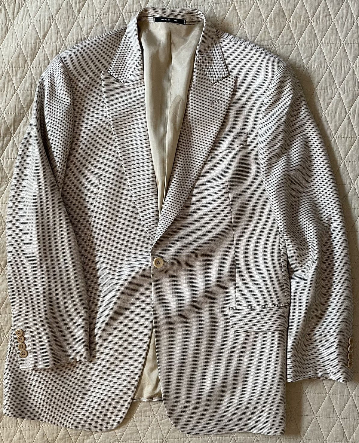 Armani Collezioni Nailhead Silk Blend Jacket Size 44R - 1 Thumbnail