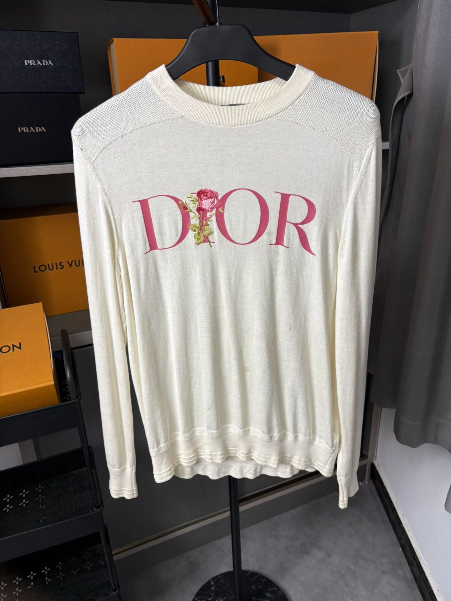 Dior Dior Retro Embroidered Pink Sweater S Women Size S / US 4 / IT 40 - 1 Thumbnail