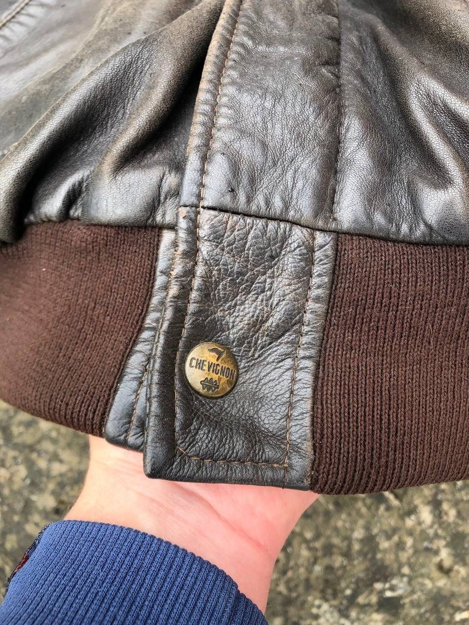 Chevignon × Vintage CHEVIGNON Leather jacket vintage avantgarde grunge 90s aviat Size US XXL / EU 58 / 5 - 2 Thumbnail