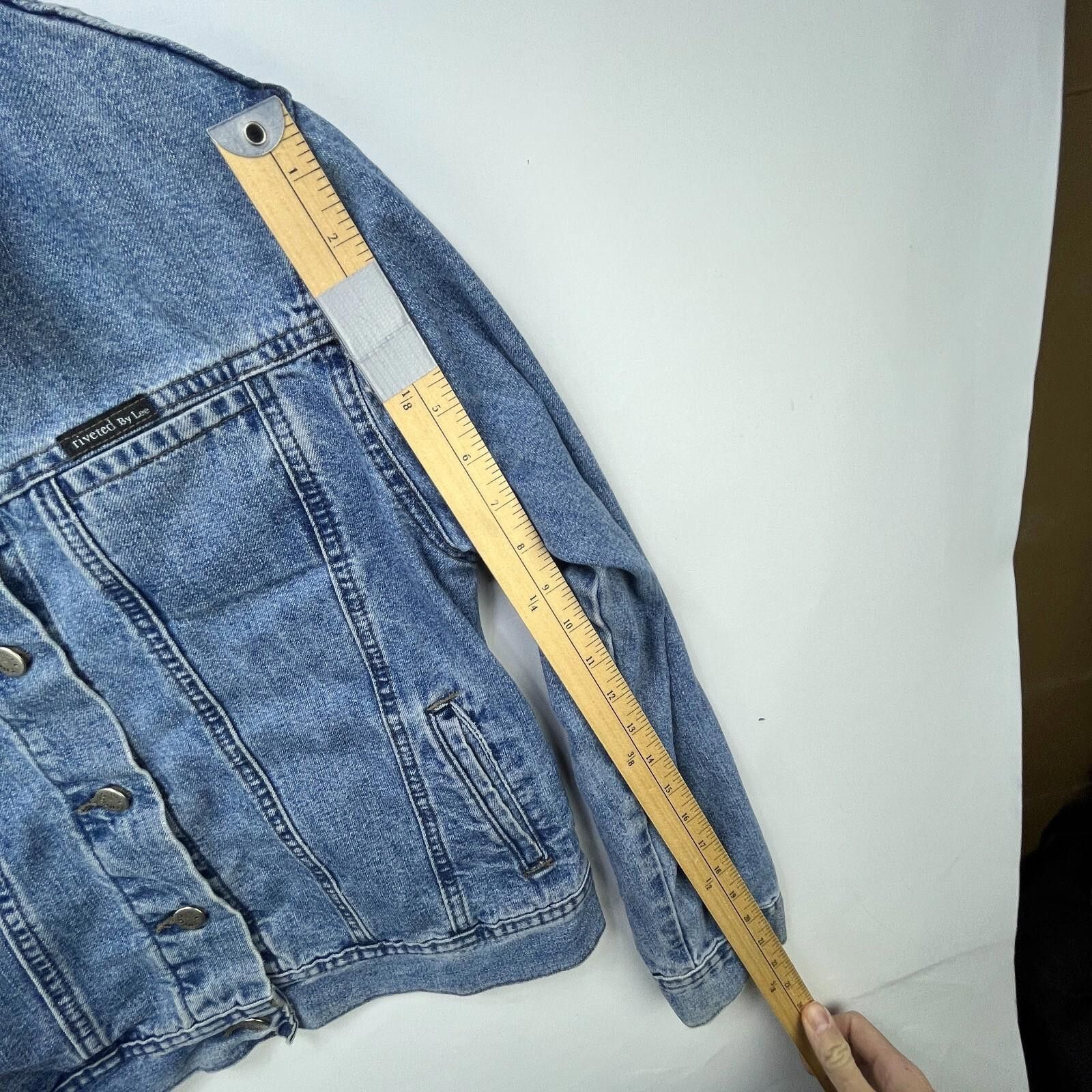 Other Vintage Riveted by Lee Denim Jacket Womens Medium Size M / US 6-8 / IT 42-44 - 9 Thumbnail