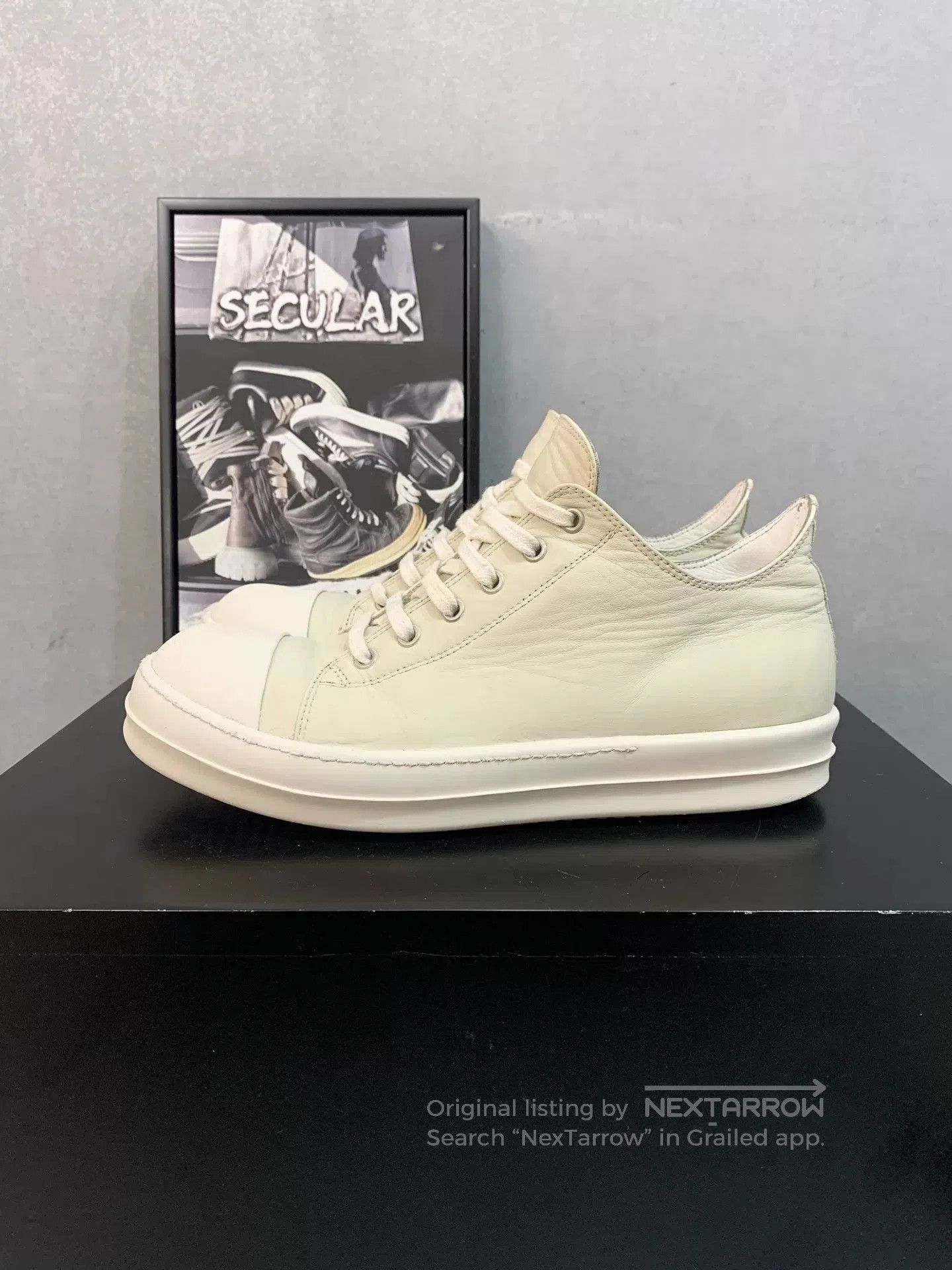 Rick Owens Rick Owens Main Line Leather Low-Top Sneakers. Size US 8 / EU 41 - 4 Thumbnail