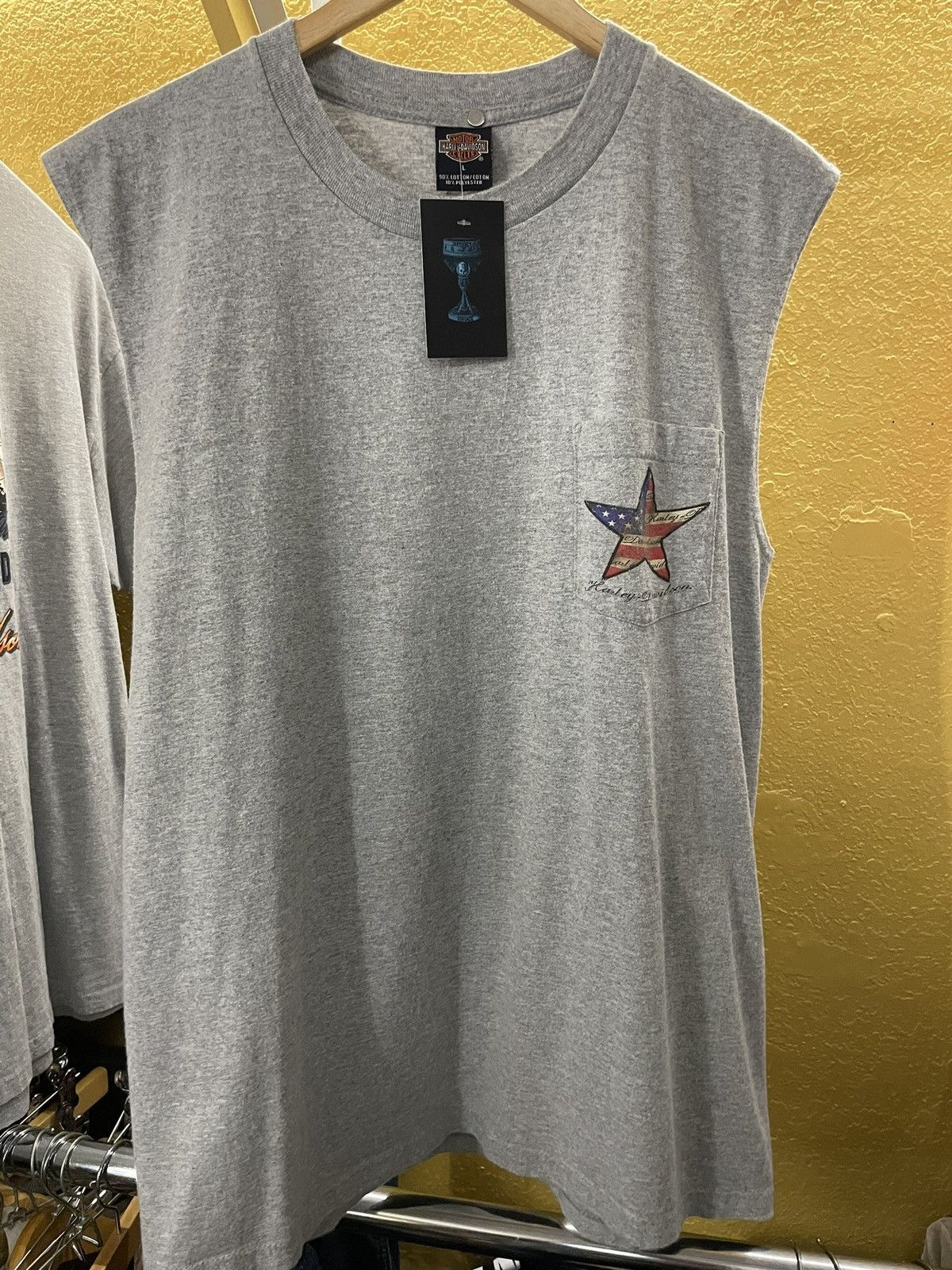 Harley Davidson × Vintage Harley Davidson Gray Tank Top Santa Maria California Large Size US L / EU 52-54 / 3 - 2 Thumbnail