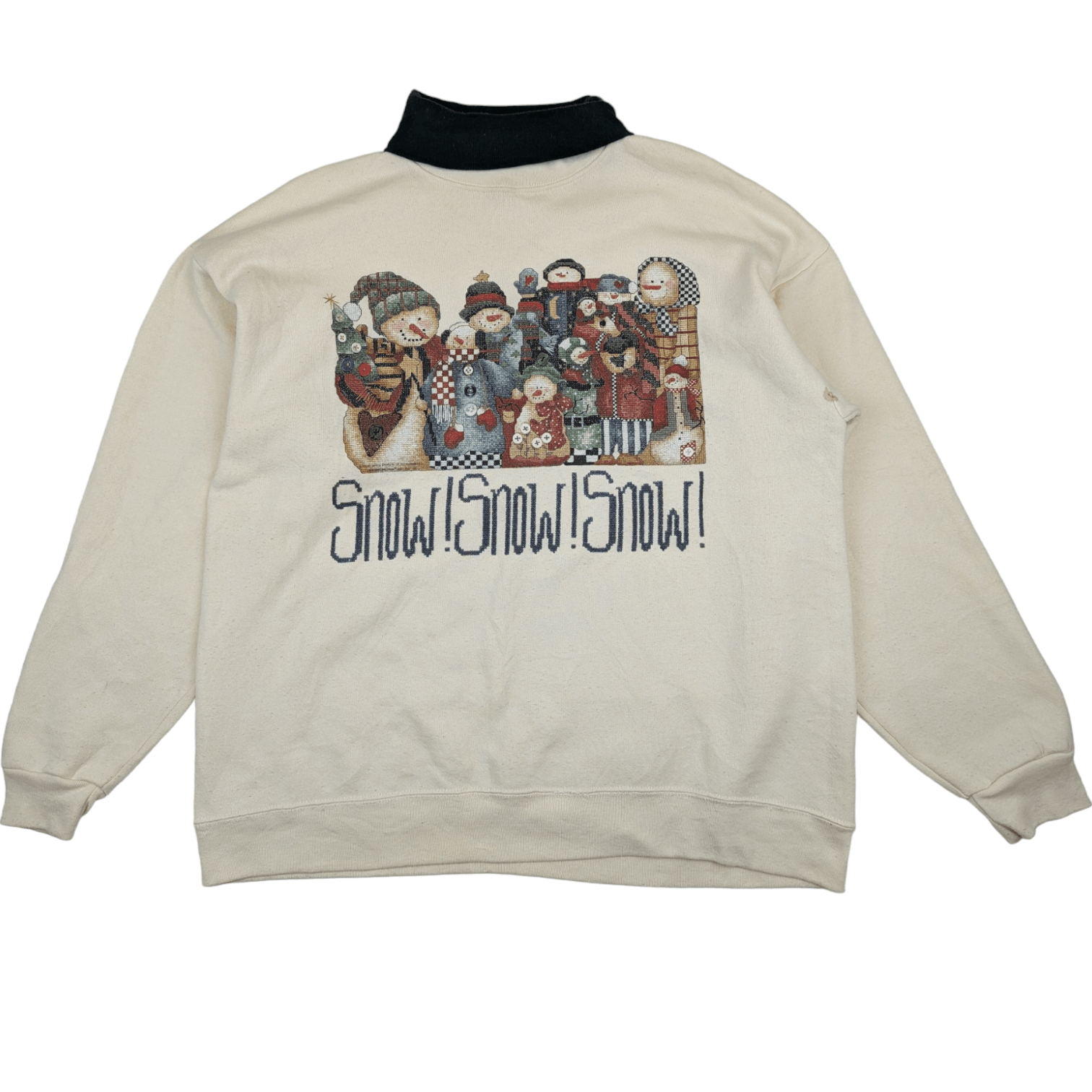 Vintage Vintage 90's SNOW SNOW Holiday Winter Jumper Sweatshirt Size XL / US 12-14 / IT 48-50 - 2 Thumbnail