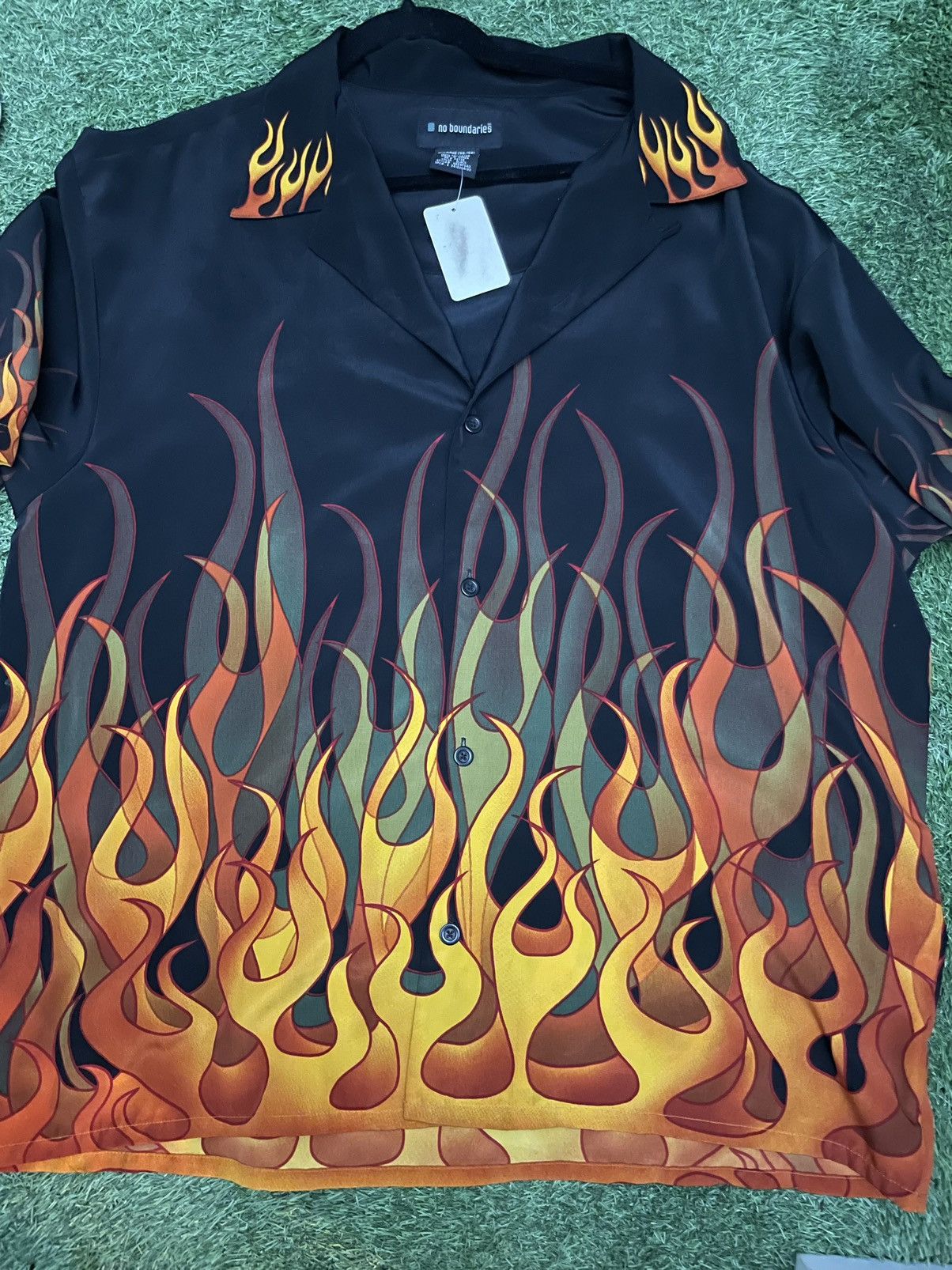Vintage Vintage Silk Flame button up short sleeve Size US XL / EU 56 / 4 - 1 Thumbnail
