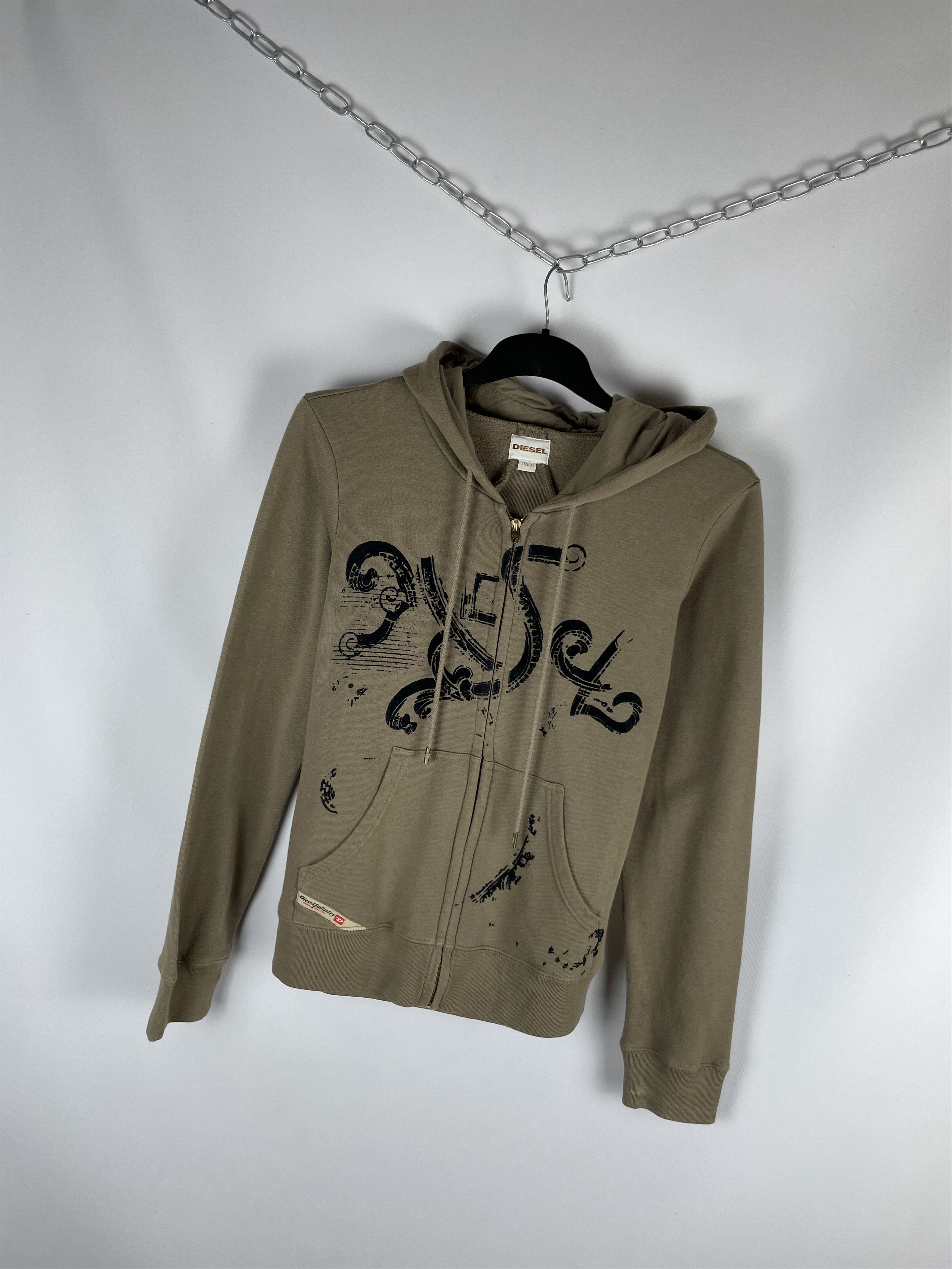 Diesel Vintage Diesel Destroyed Faded Zip Up Hoodie Size XL / US 12-14 / IT 48-50 - 2 Thumbnail