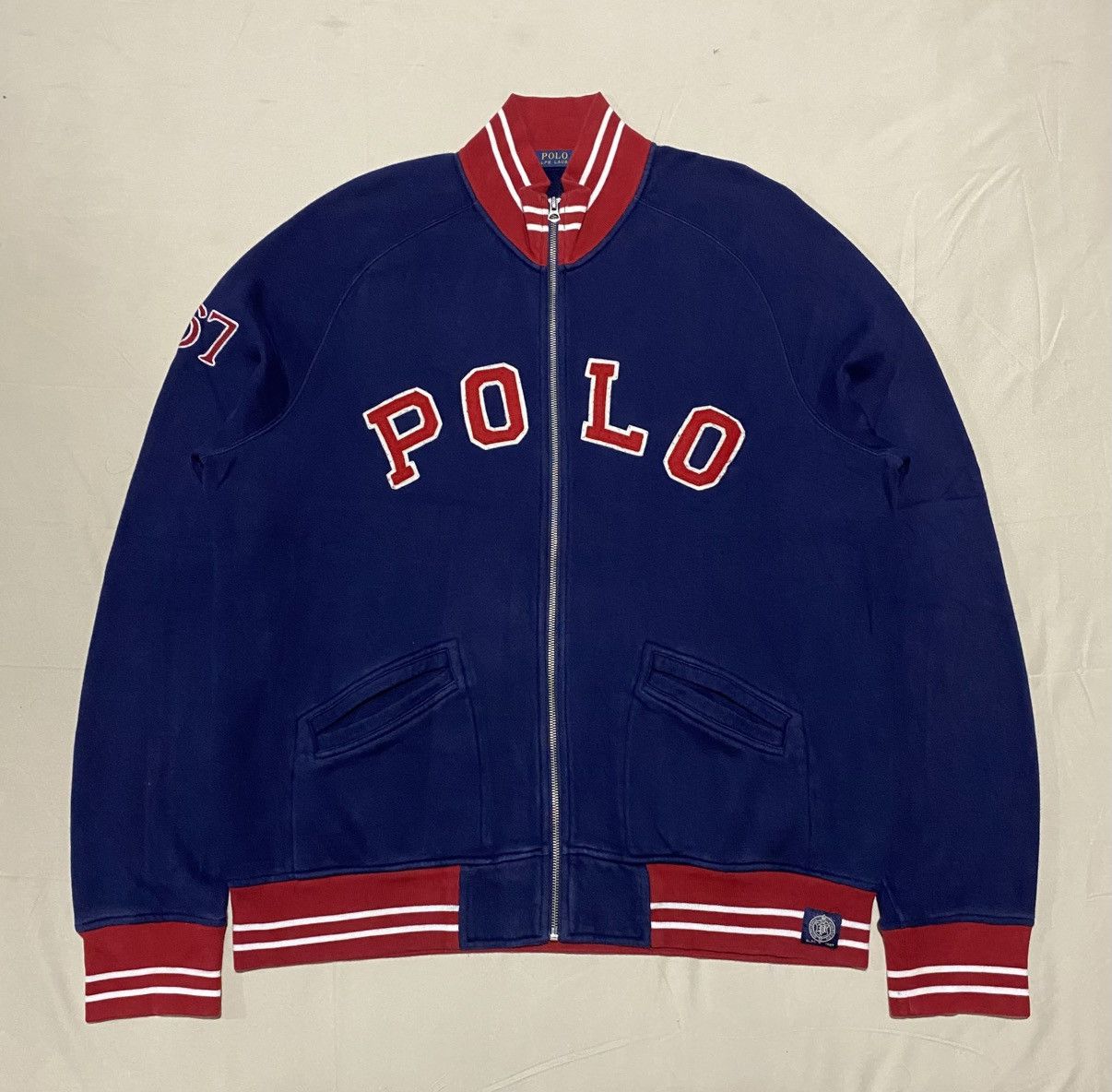 Polo Ralph Lauren Vintage Polo Ralph Lauren Track Jacket Sweatshirt Full Zip Size US XL / EU 56 / 4 - 1 Thumbnail