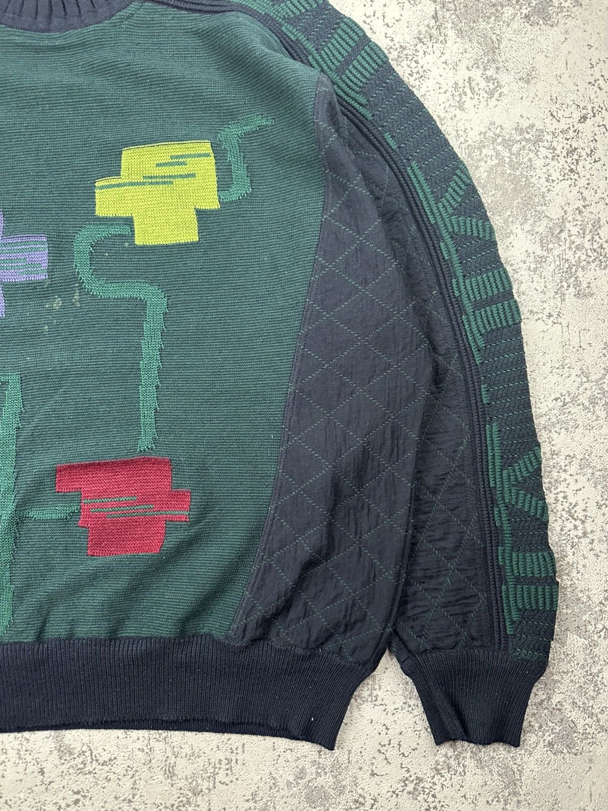 Carlo Colucci Vintage Carlo Colucci Wool Knit Sweater Rare Abstract Design Size US L / EU 52-54 / 3 - 5 Thumbnail