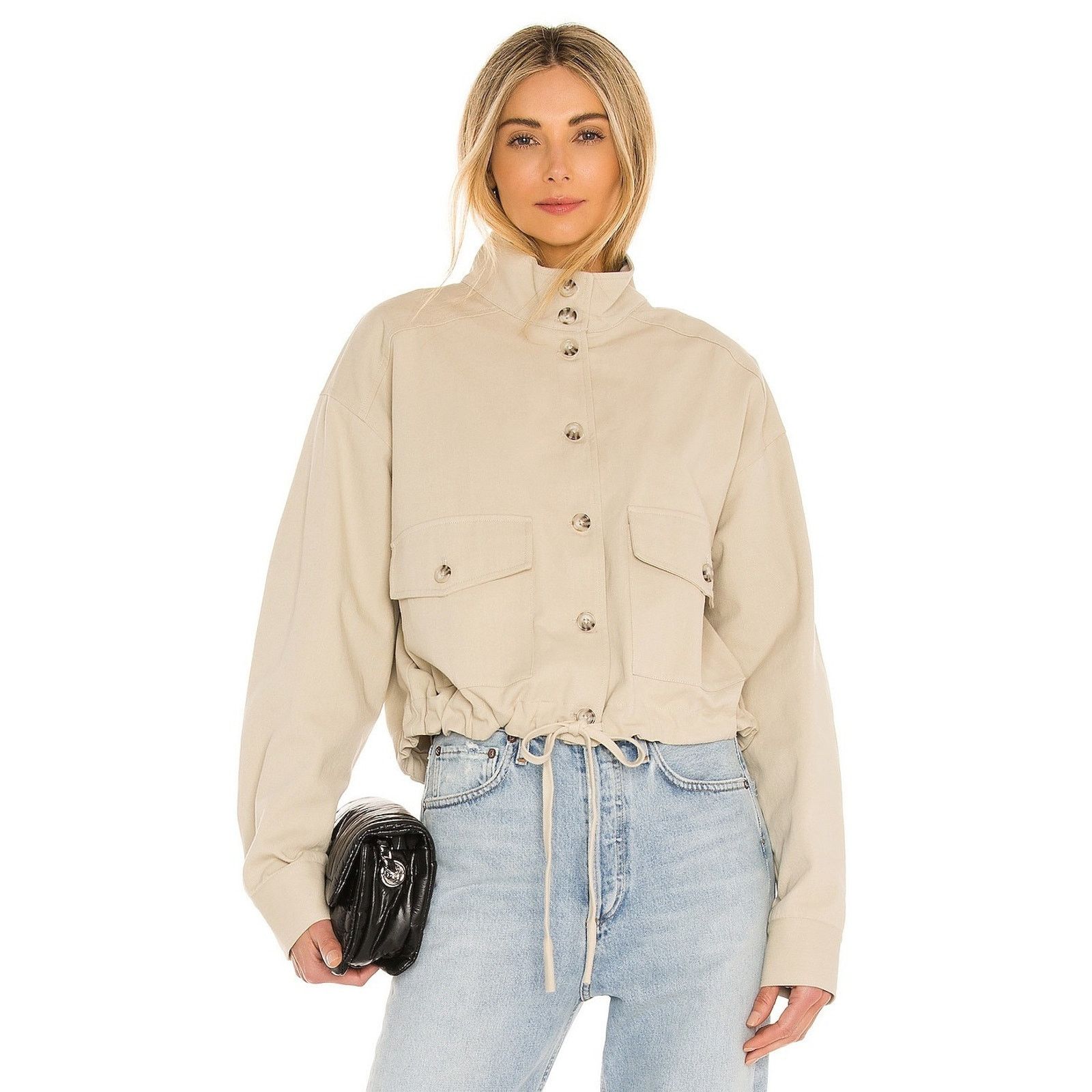 Other Lovers + Friends Toronto Cotton Denim Button Khaki Jacket S Size S / US 4 / IT 40 - 4 Thumbnail