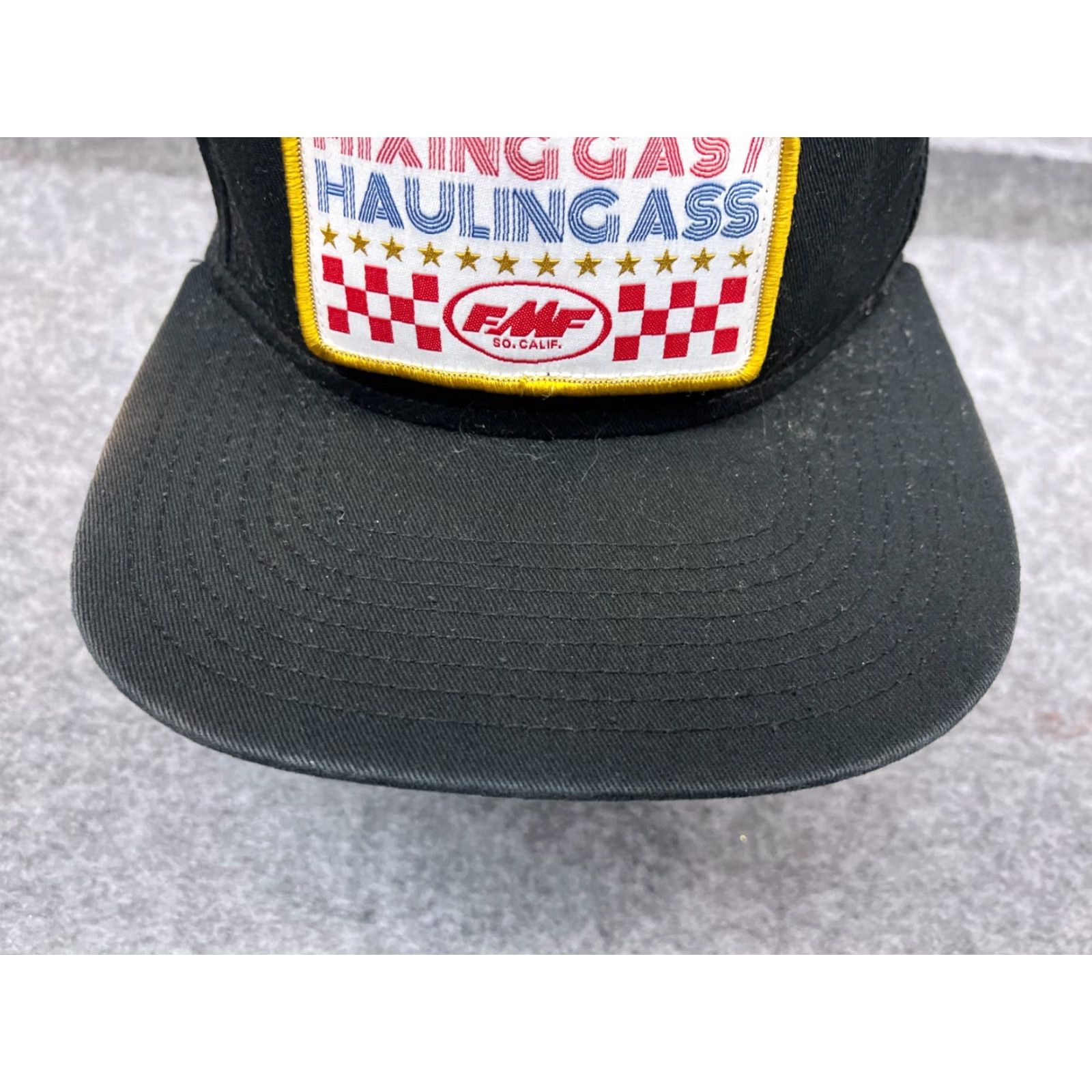GAS FMF Racing Snapback Hat Cap Adult One Size Black Motorcycle Outdoor Mens Size ONE SIZE - 3 Thumbnail