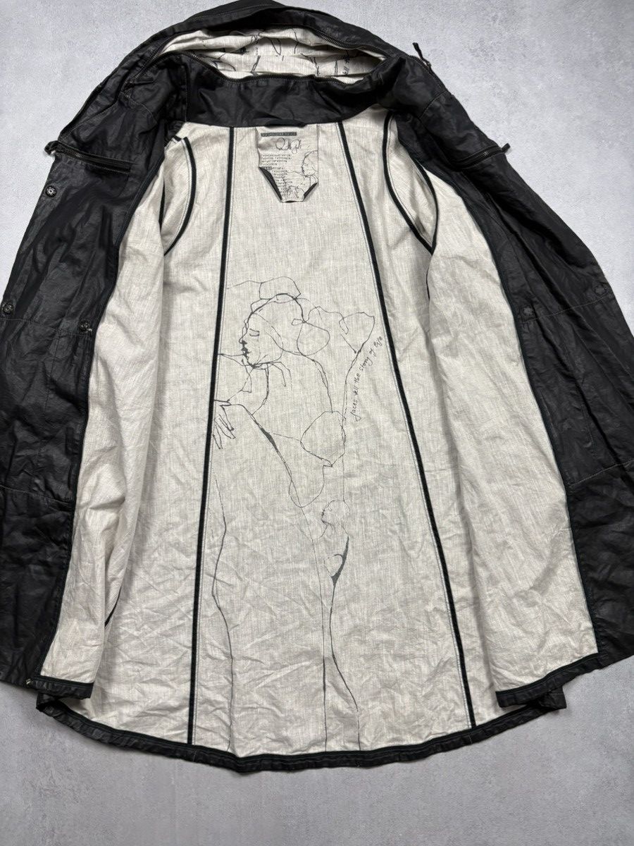 Annette Gortz Annette Görtz Archive Hooded Linen Blend Coat Vintage 2000s Size XS / US 0-2 / IT 36-38 - 10 Thumbnail