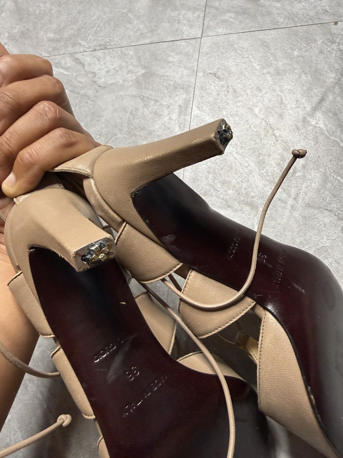 Helmut Lang Vintage Archival Helmut Lang Wrap Around Gladiator Heels Size US 6 / IT 36 - 7 Thumbnail