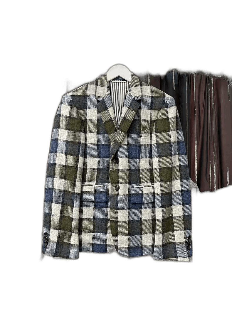 Thom Browne Thom Browne Checked Suit Jacket Size 00-yf Size US XXS / EU 40 - 1 Thumbnail