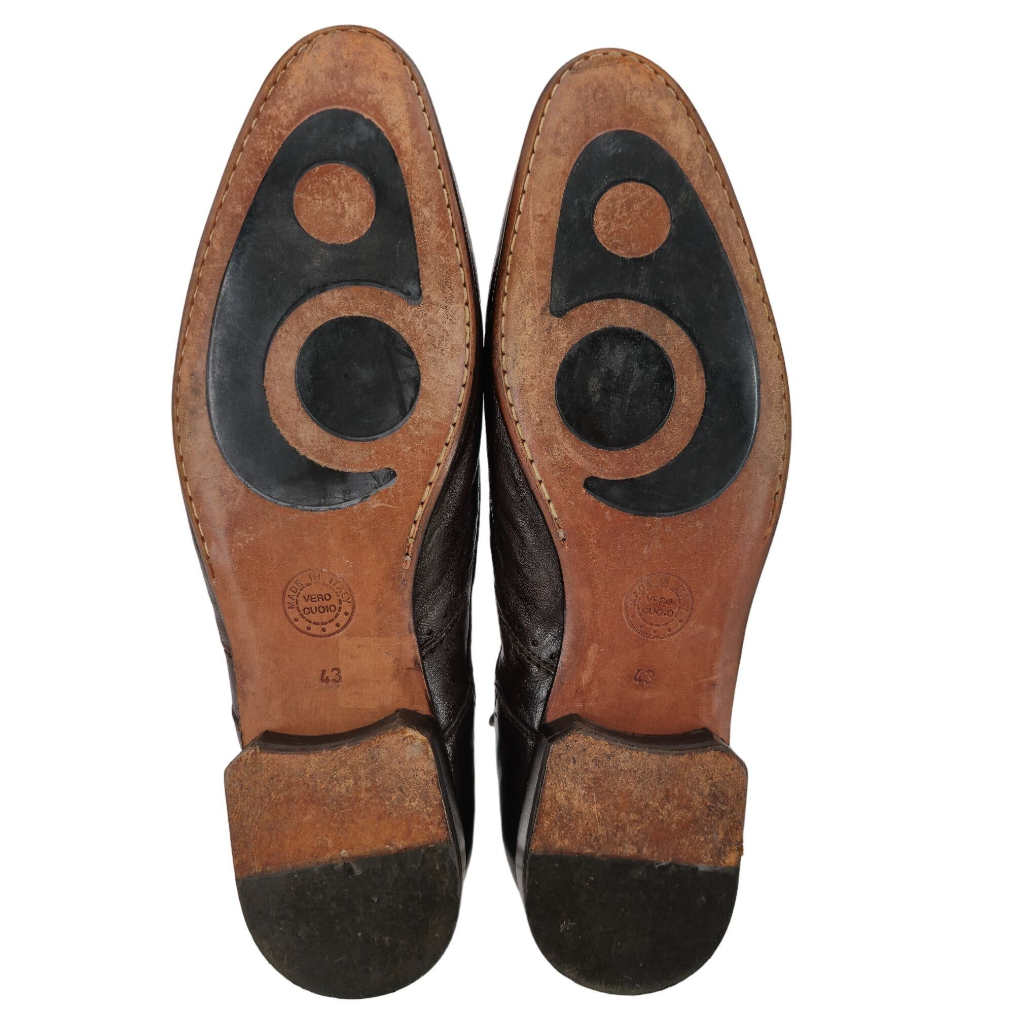 Other Italy Vito Della Mora Men Size 10 Unique Dark Brown Leather Size US 10 / EU 43 - 2 Thumbnail
