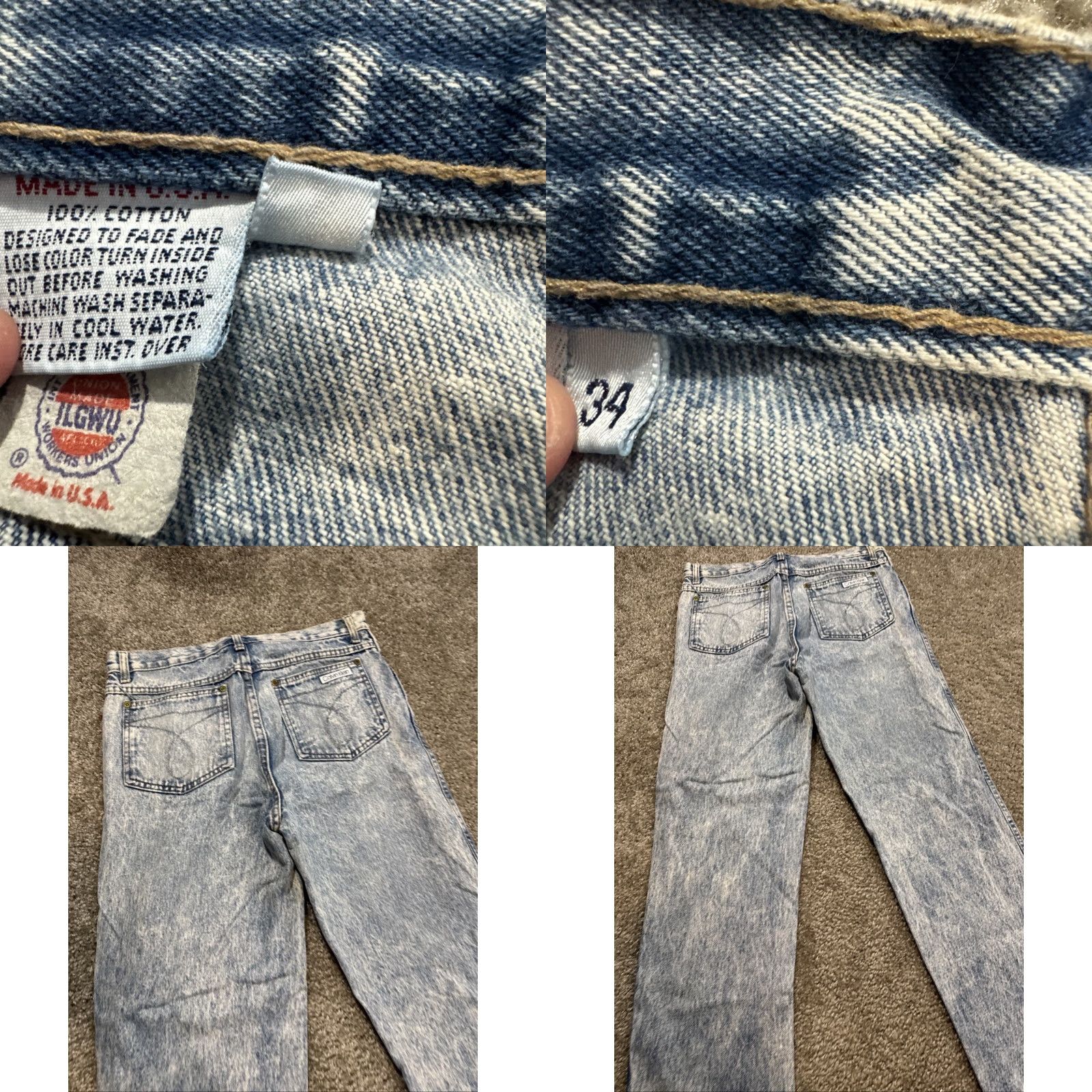 Calvin Klein VINTAGE Calvin Klein Jeans Blue Denim Straight Leg 80s Men 34x30 Inseam 30 New title: Size US 34 / EU 50 - 8 Thumbnail