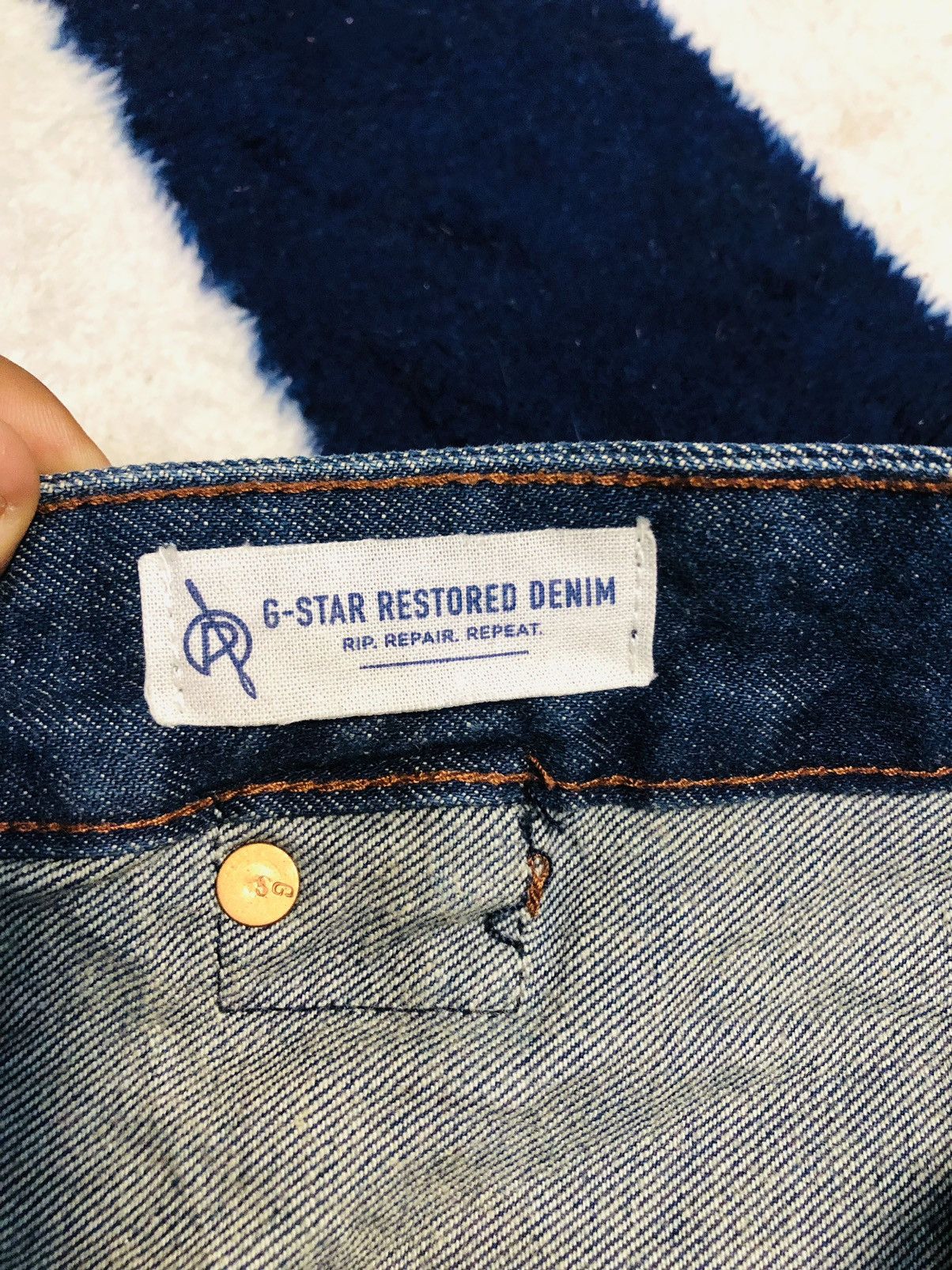 G-Star × Vintage G-Star Distressed Style Denim Jeans (1) Size US 30 / EU 46 - 13 Thumbnail
