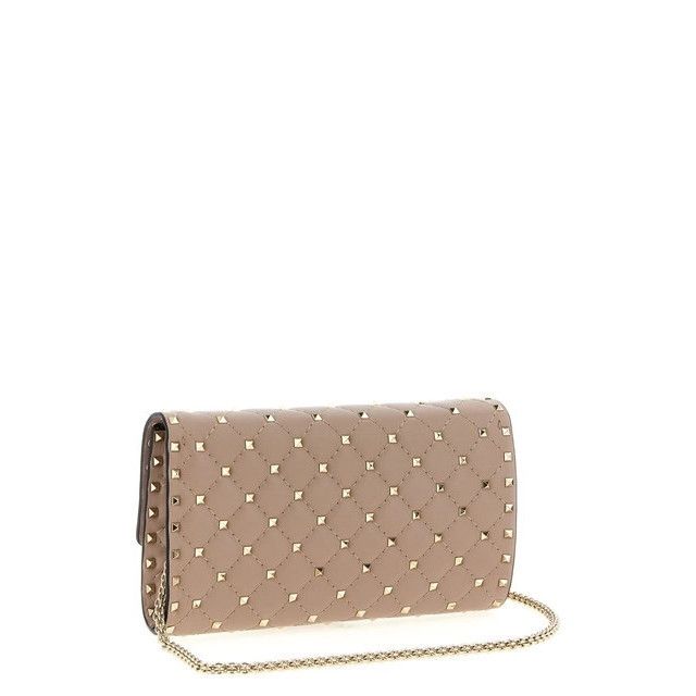 Valentino VALENTINO GARAVANI Rockstud Spike $2290 Poudre Leather Cross Size ONE SIZE - 2 Thumbnail