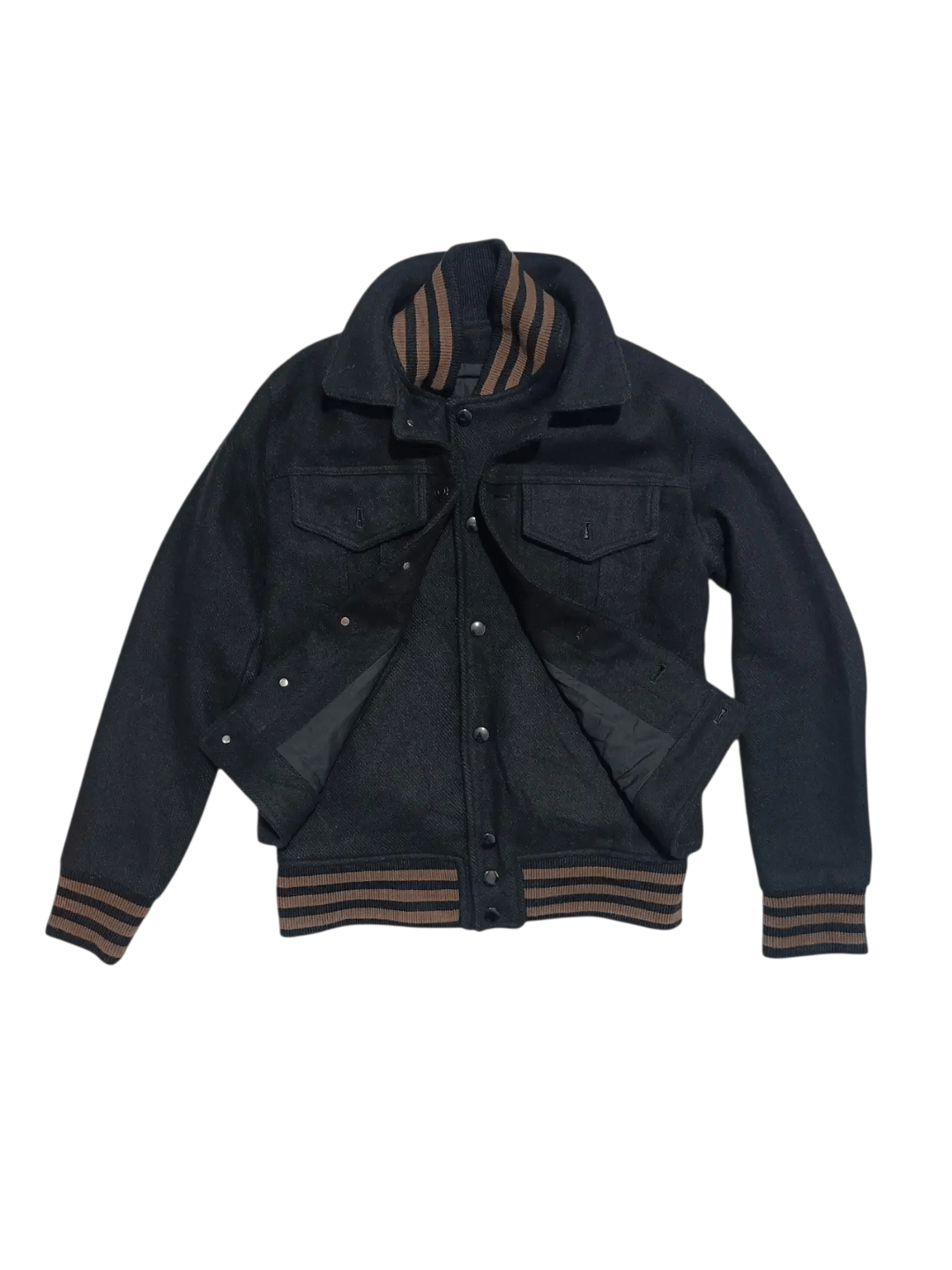 Japanese Brand Trucker Varsity Double Layer Wool Jacket Size US M / EU 48-50 / 2 - 2 Thumbnail