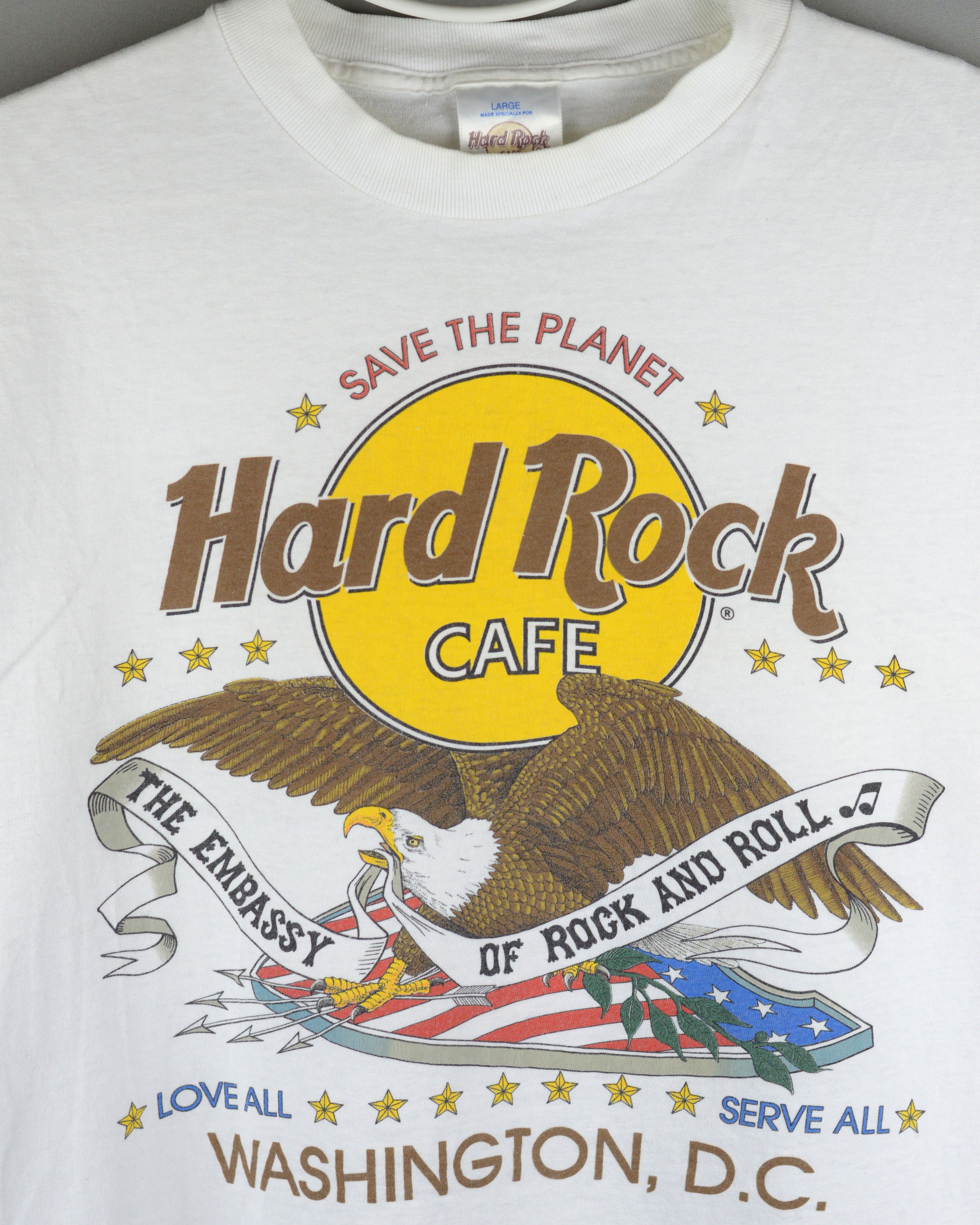 Vintage USA Bold Eagle Hard Rock Washigton DC t shirt Size US L / EU 52-54 / 3 - 2 Thumbnail