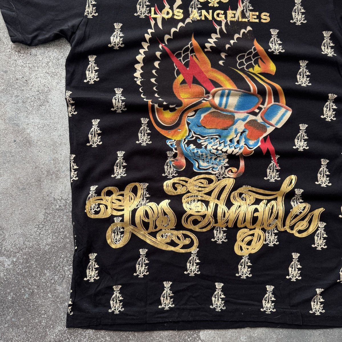Ed Hardy Christian Audigier Virgin Maria Rhinestones Y2K T-Shirt Size US M / EU 48-50 / 2 - 9 Thumbnail