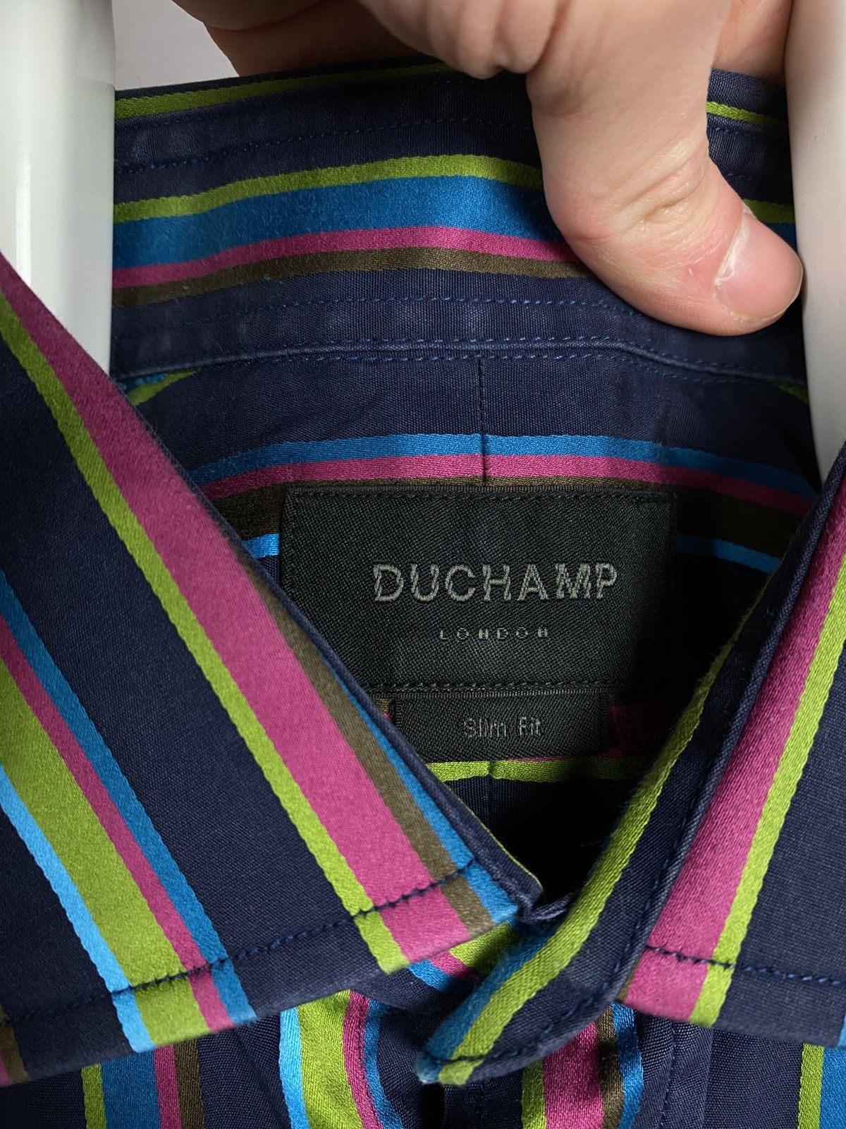 Duchamp 🎠Vintage Shirt Button Up Duchamp London Slim Fit Striped🎠 Size US M / EU 48-50 / 2 - 12 Thumbnail
