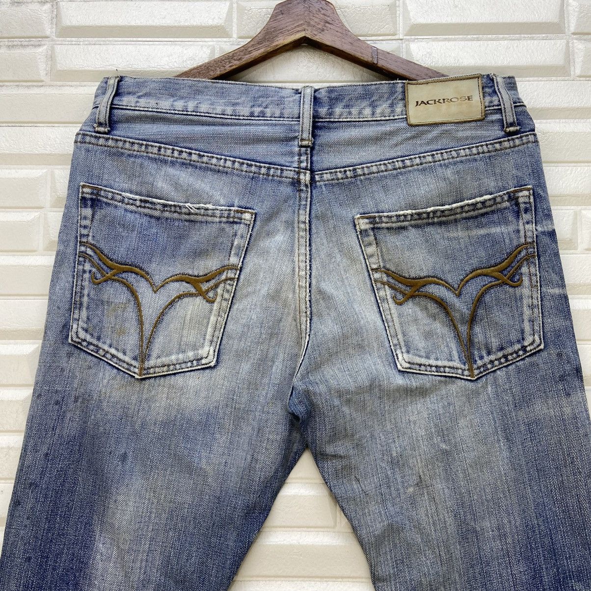 JACKROSE Flare Jackrose Distressed Denim Jeans Size US 31 - 6 Thumbnail