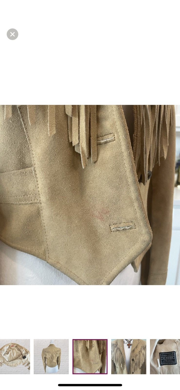 Vintage Genuine suede leather southwestern fridge jacket Size M / US 6-8 / IT 42-44 - 8 Thumbnail
